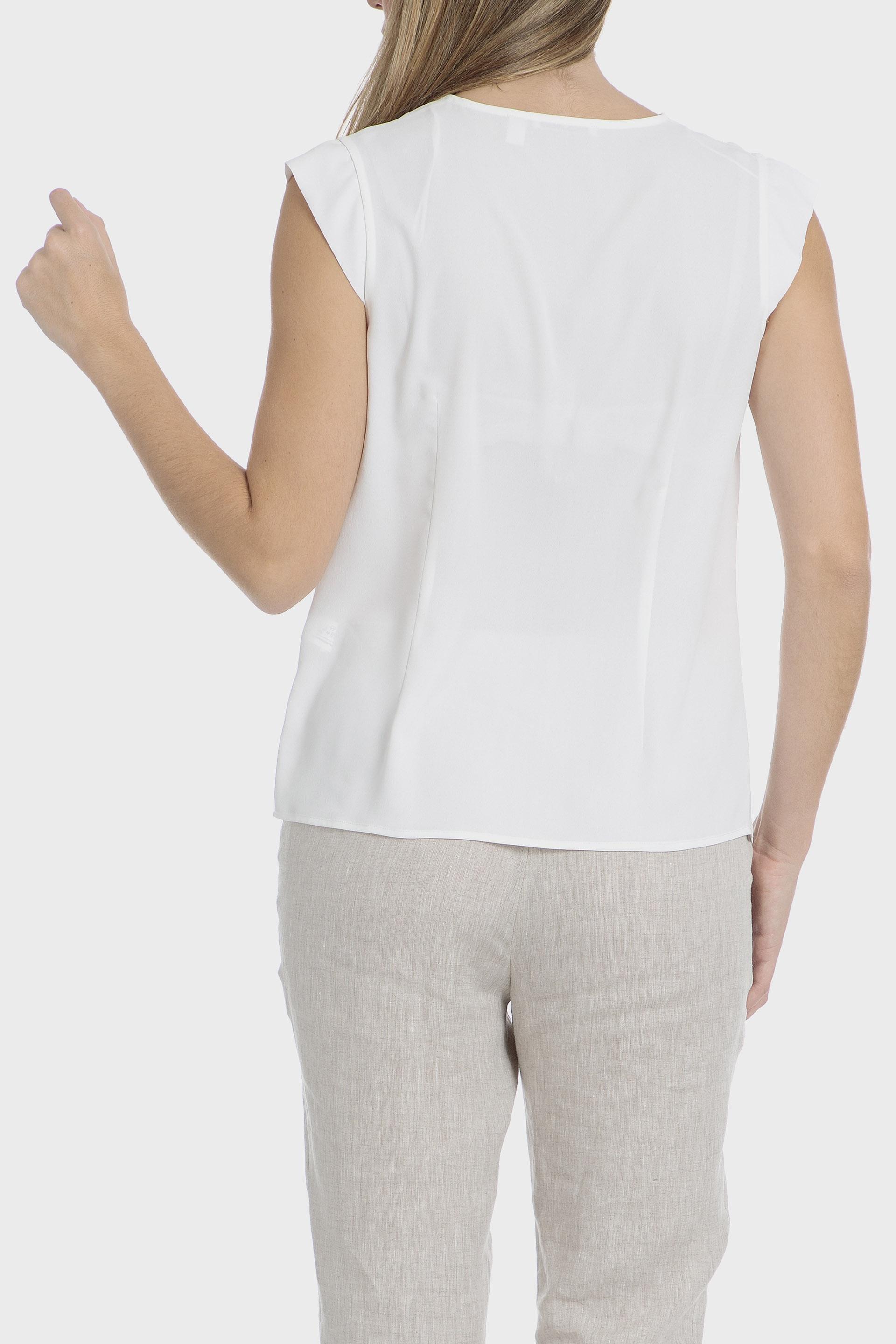 White Plain Casual Blouse, , large image number 1