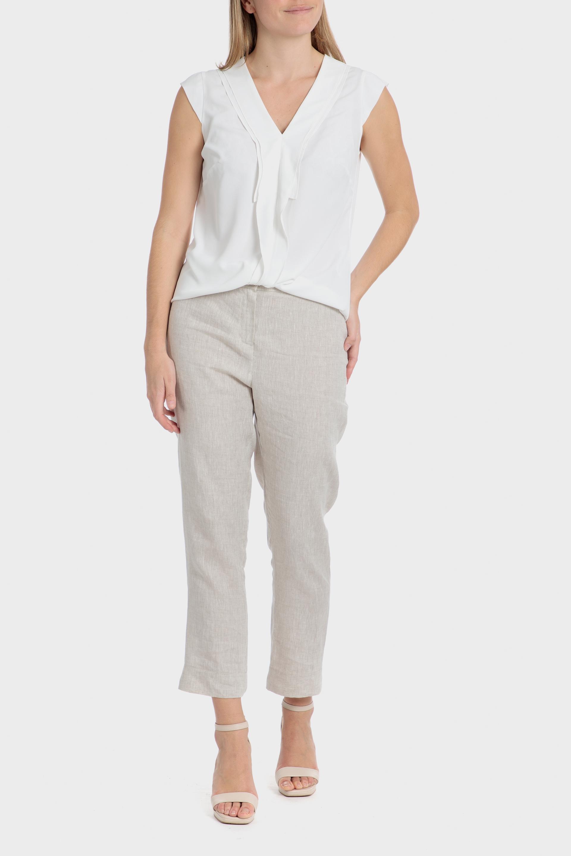 White Plain Casual Blouse, , large image number 2