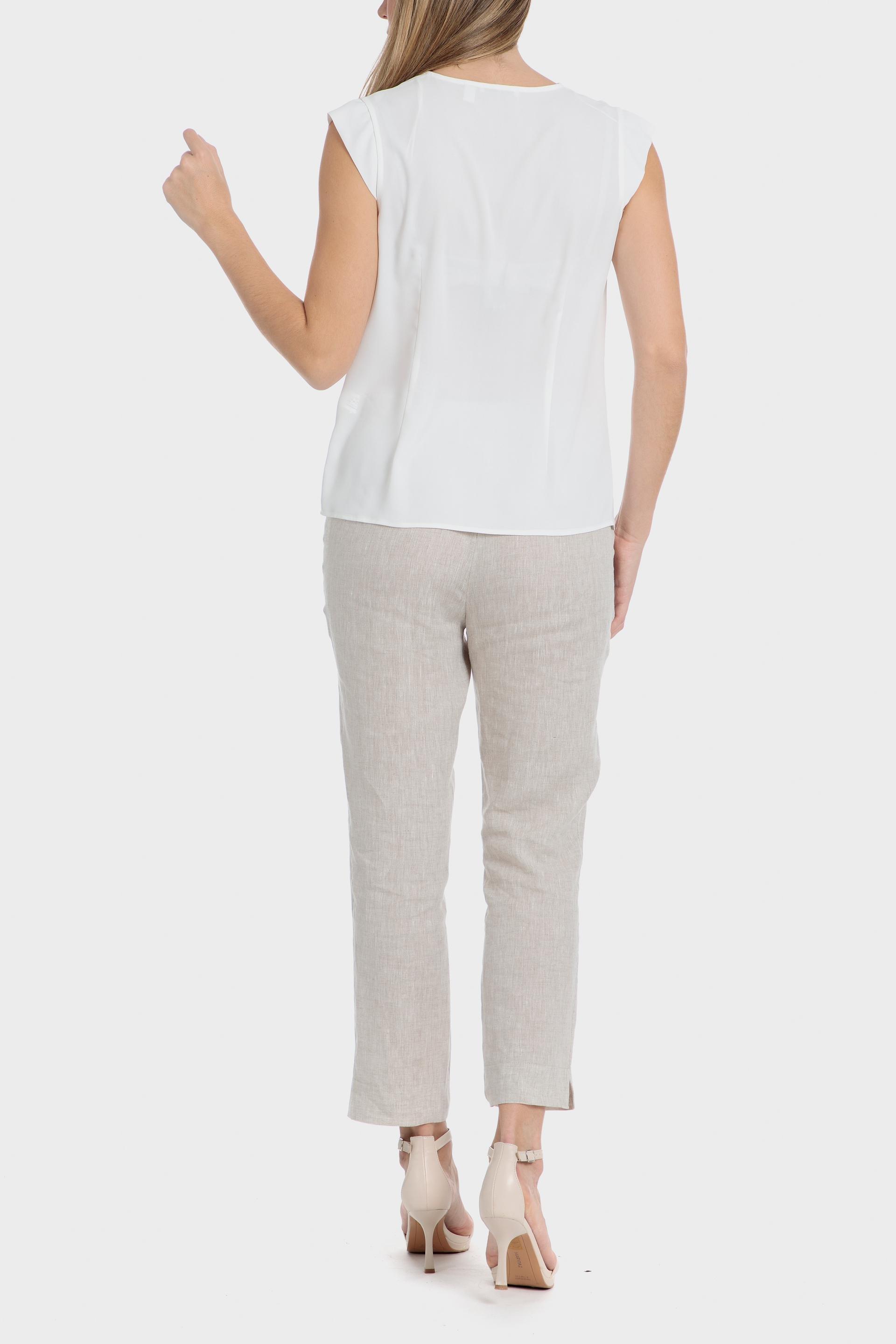 White Plain Casual Blouse, , large image number 5