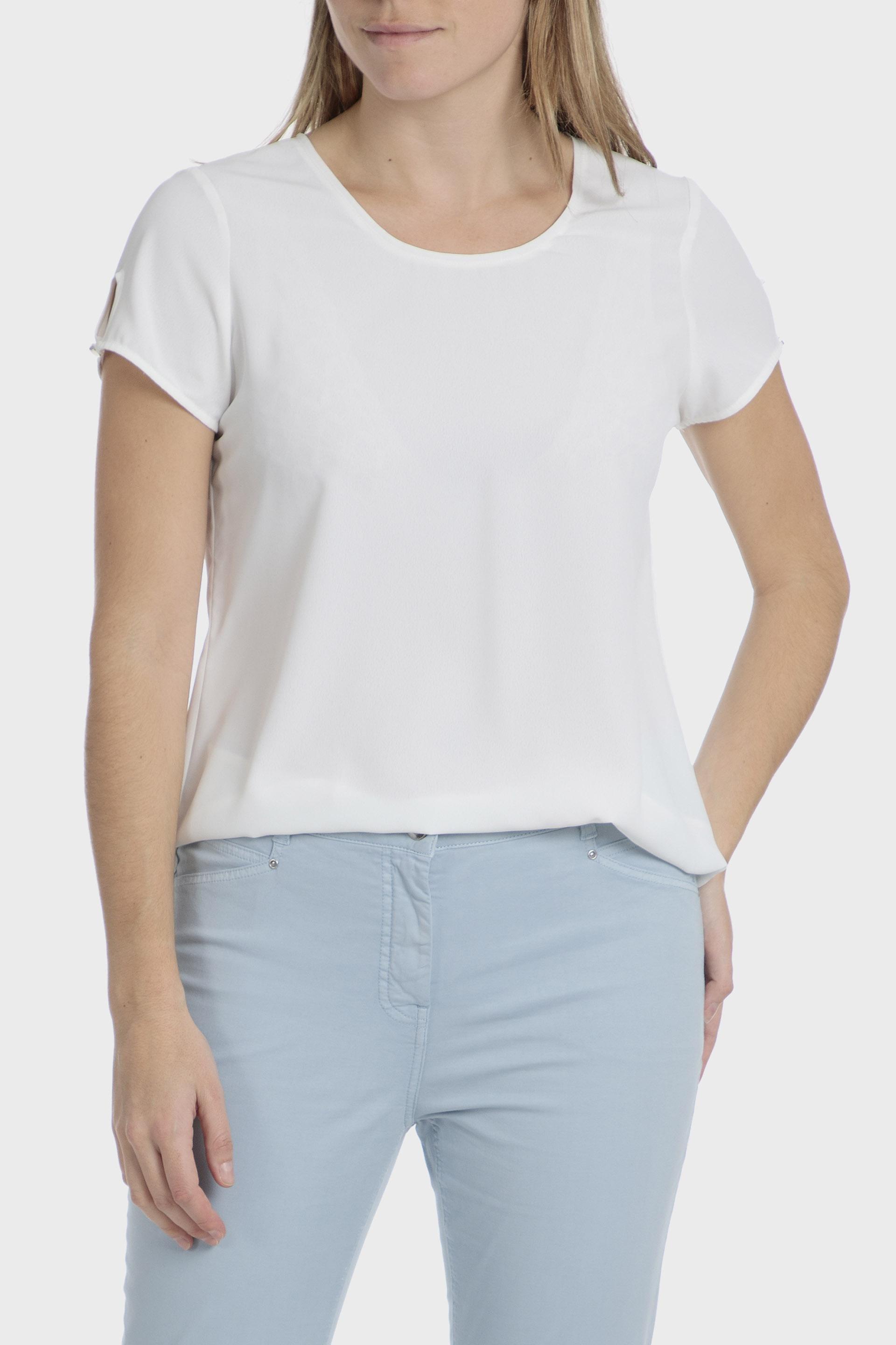 White Basic Athleisure Top, , large image number 0