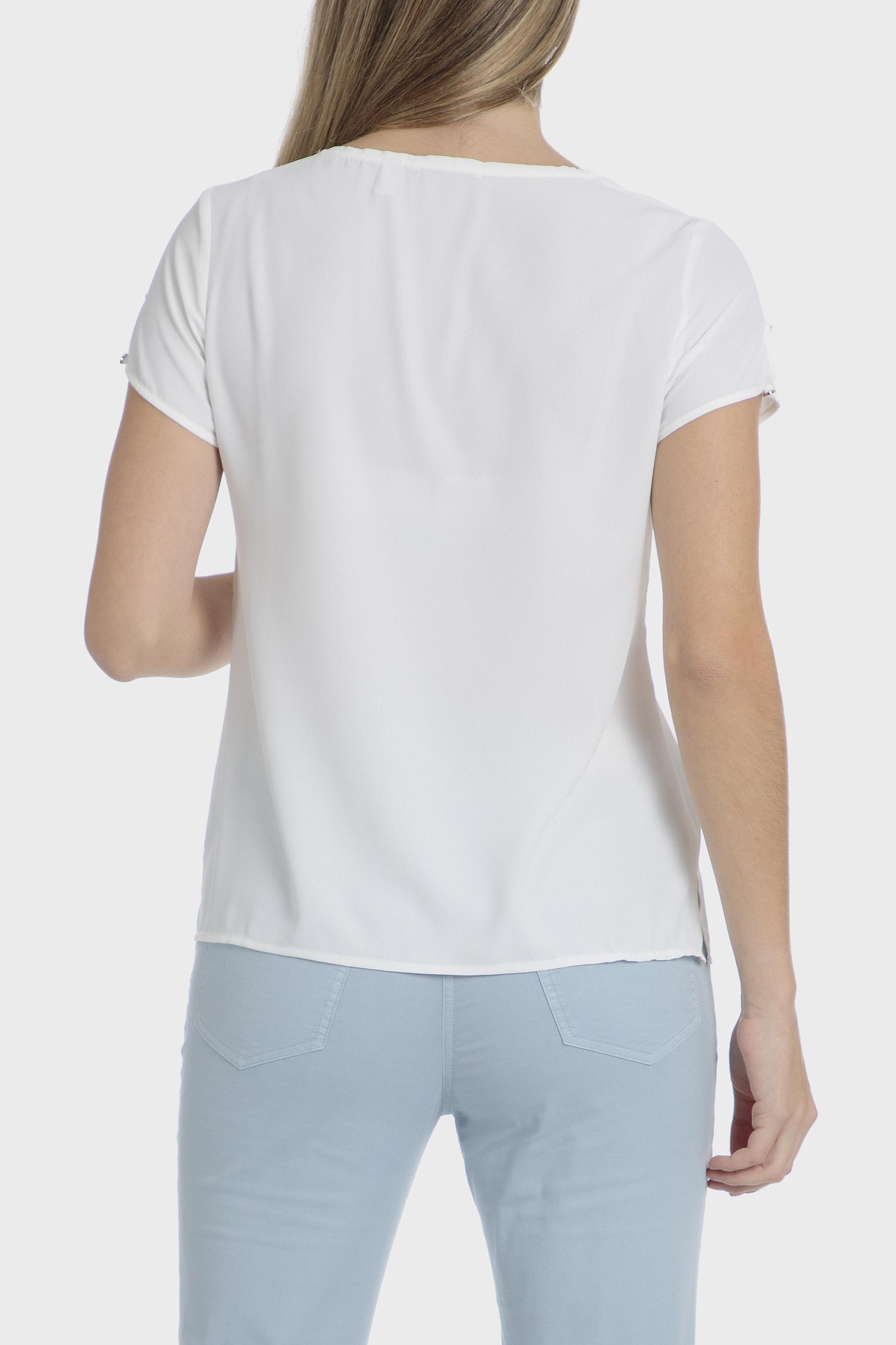 White Basic Athleisure Top, , large image number 2