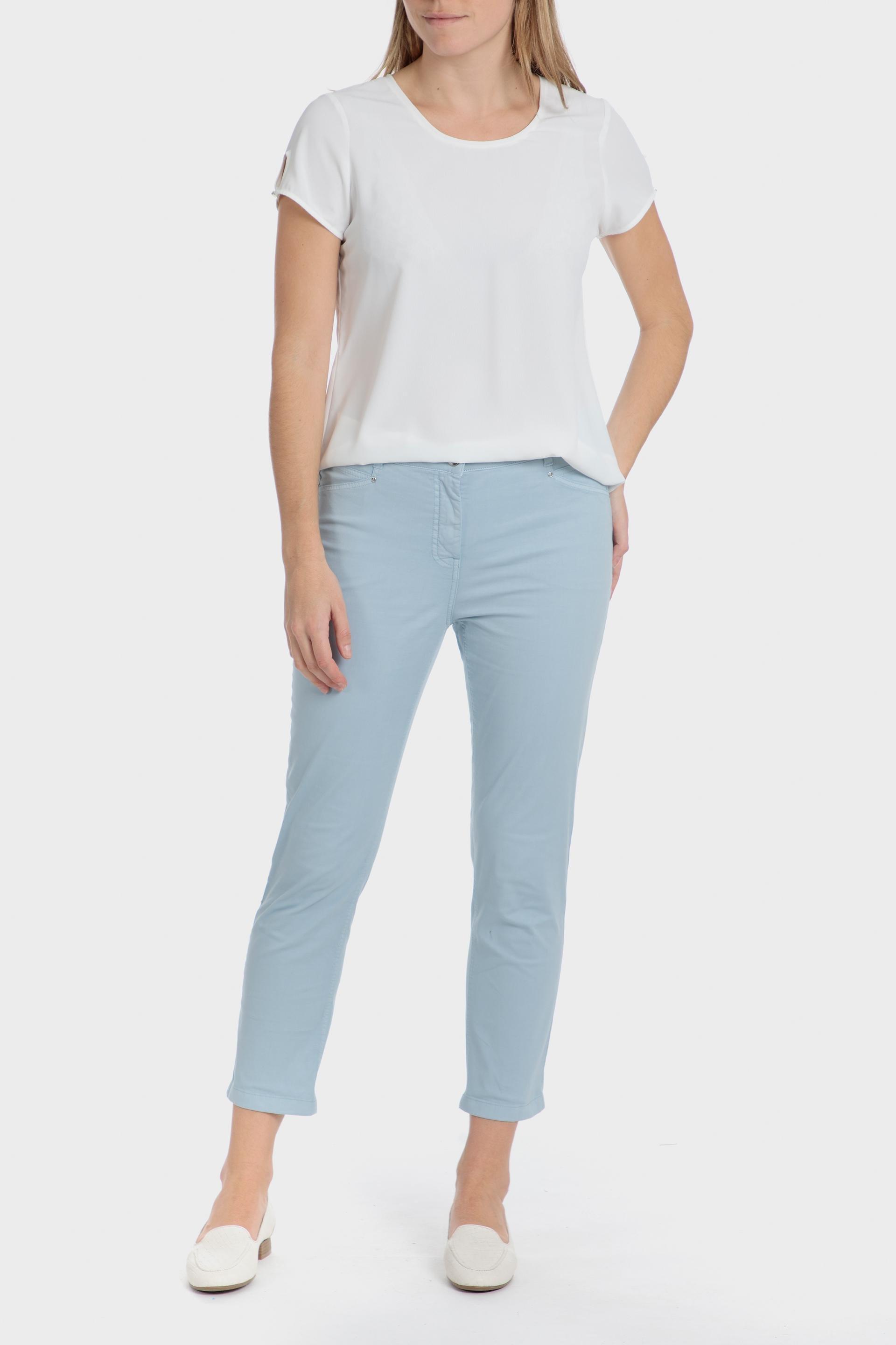 White Basic Athleisure Top, , large image number 5