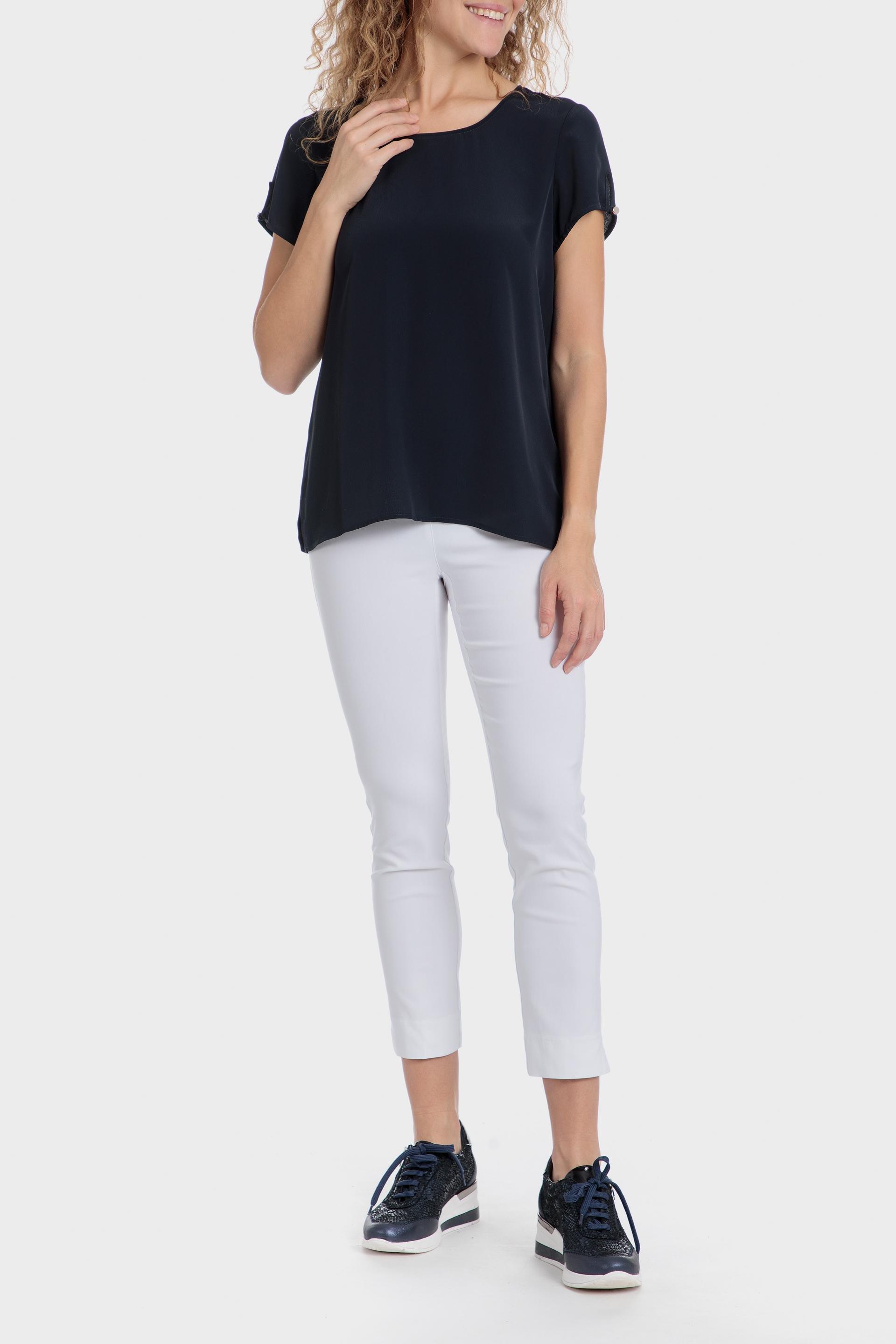 Navy Plain Basic Athleisure Top, , large image number 4