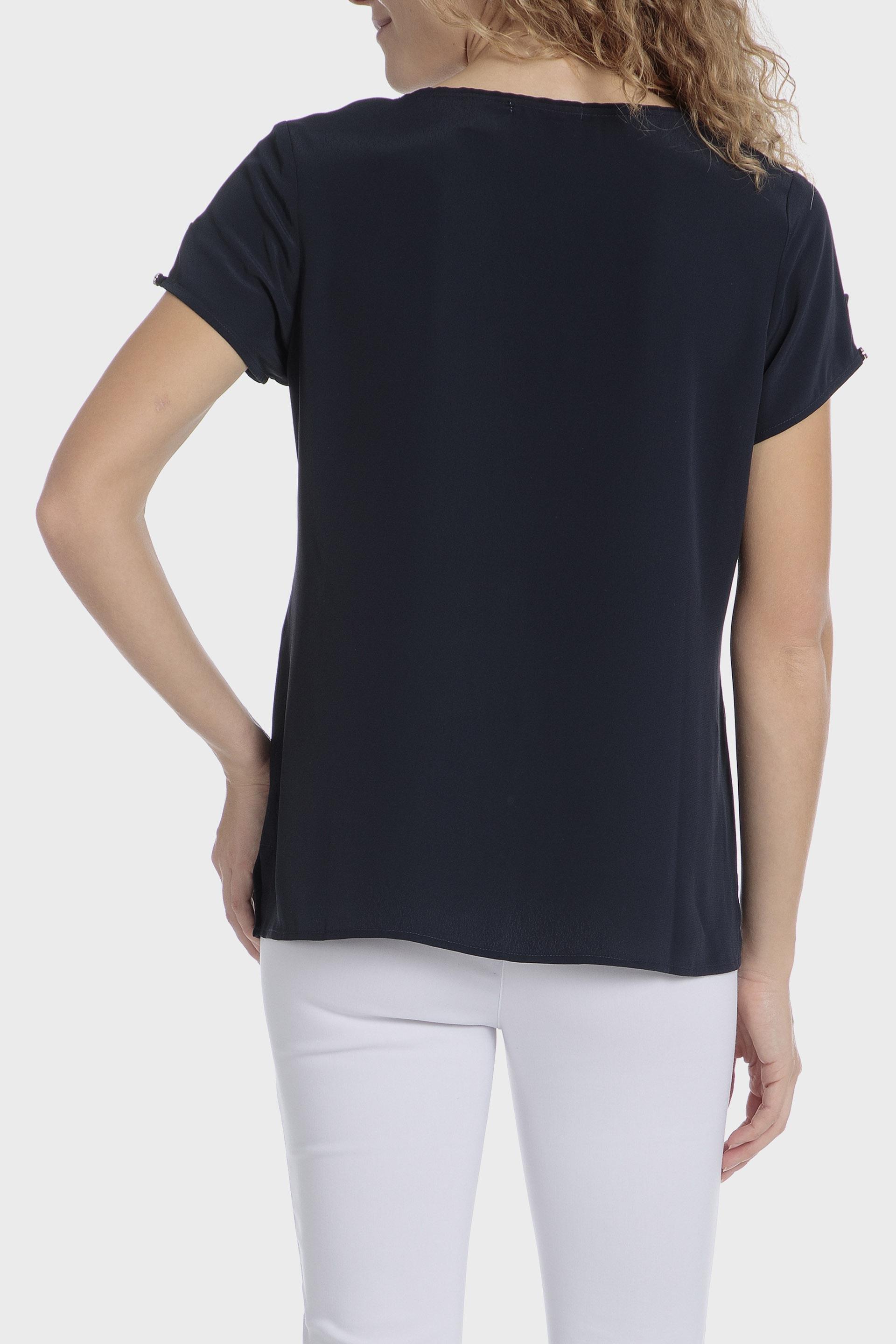 Navy Plain Basic Athleisure Top, , large image number 8