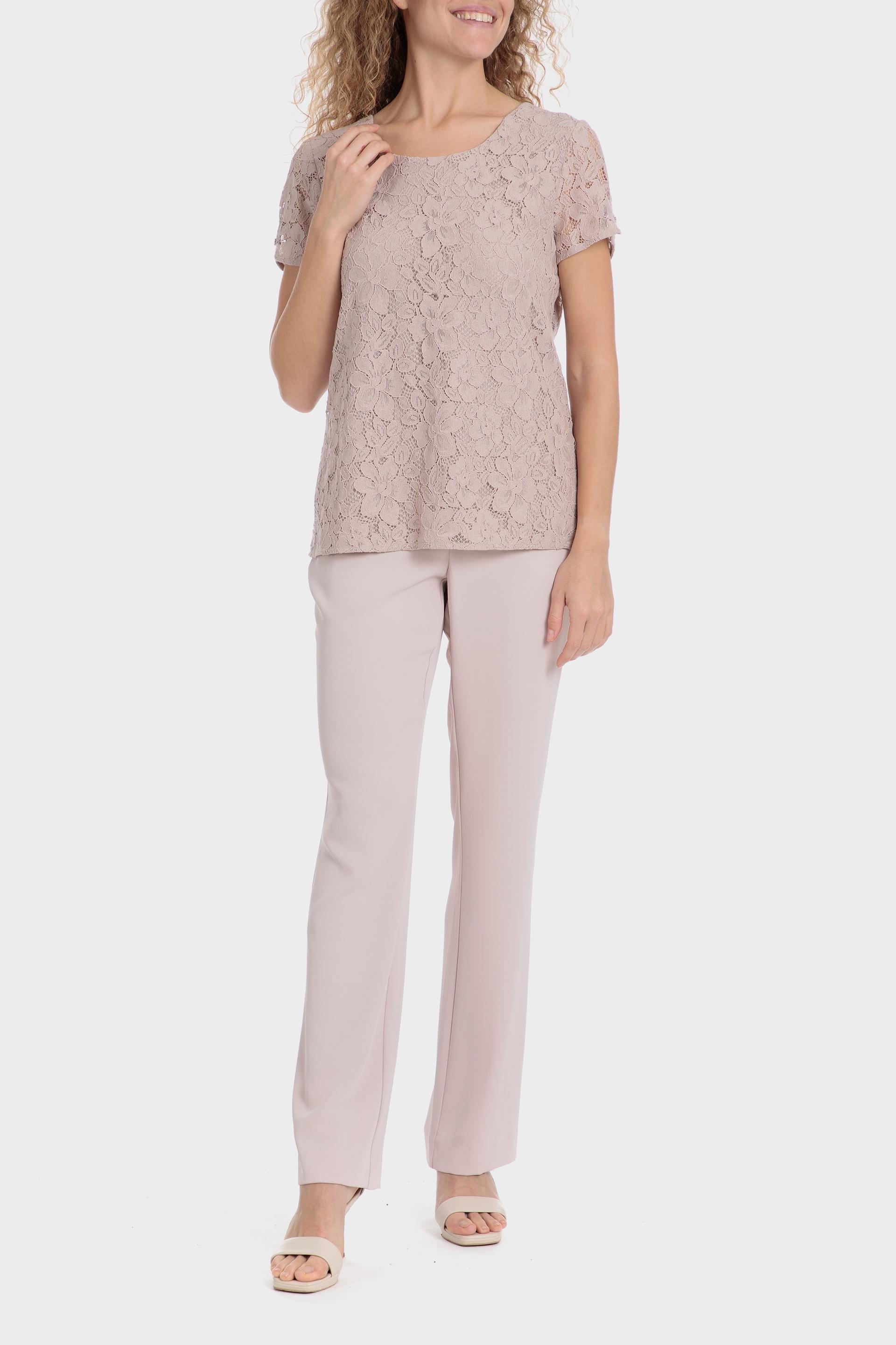 Pink Lace Details Blouse, , large image number 2