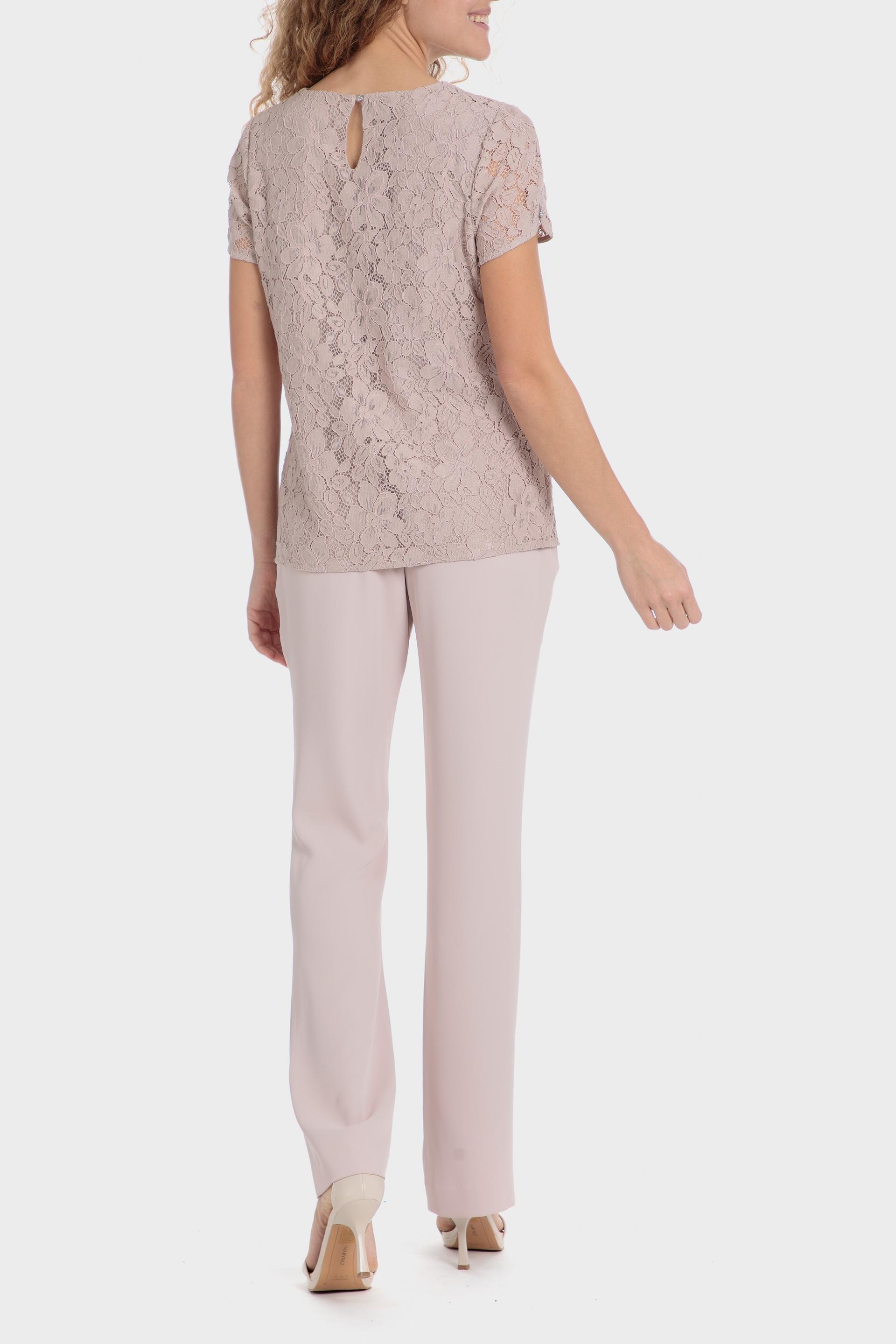 Pink Lace Details Blouse, , large image number 3