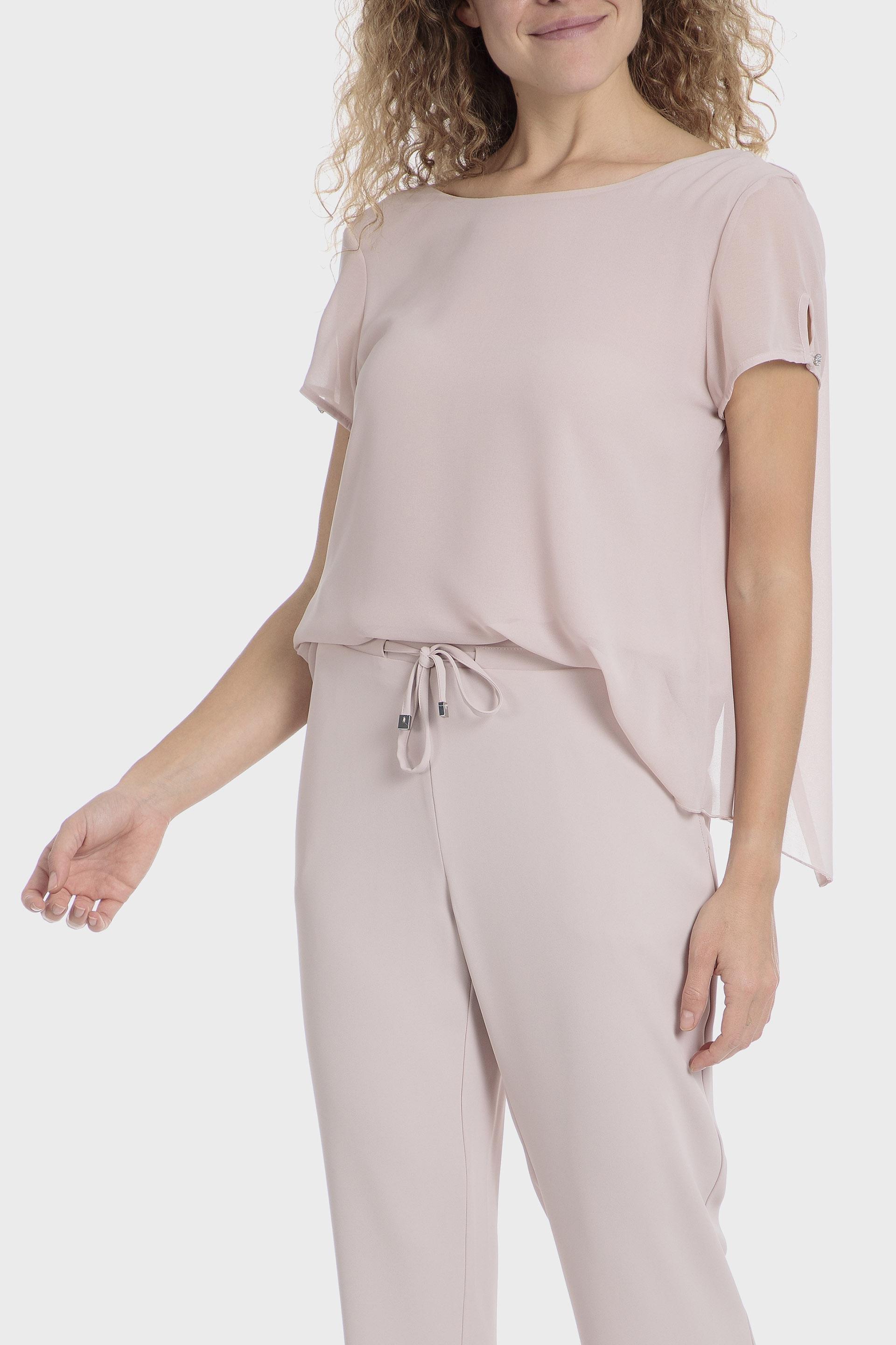 Pink Plain Knit Cropped Top, 3701_351, medium