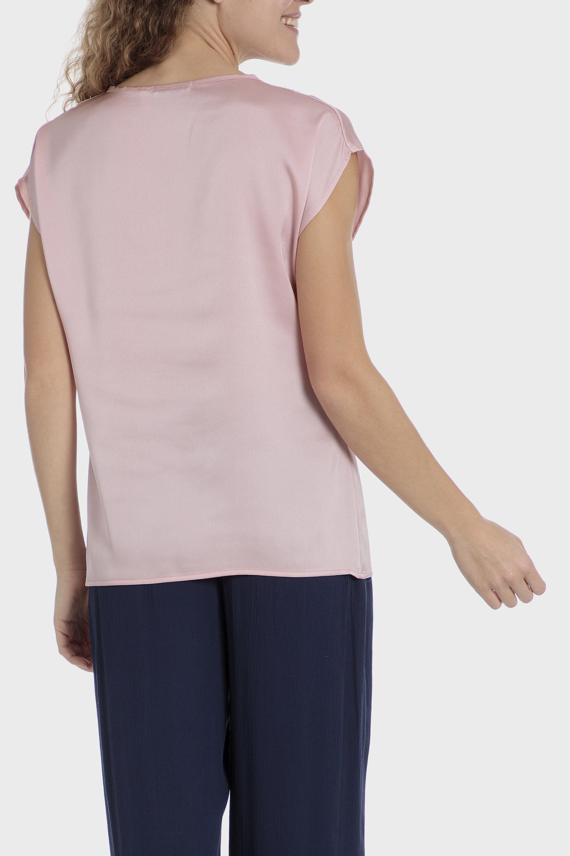Pink Satin Finish Blouse, , large image number 1