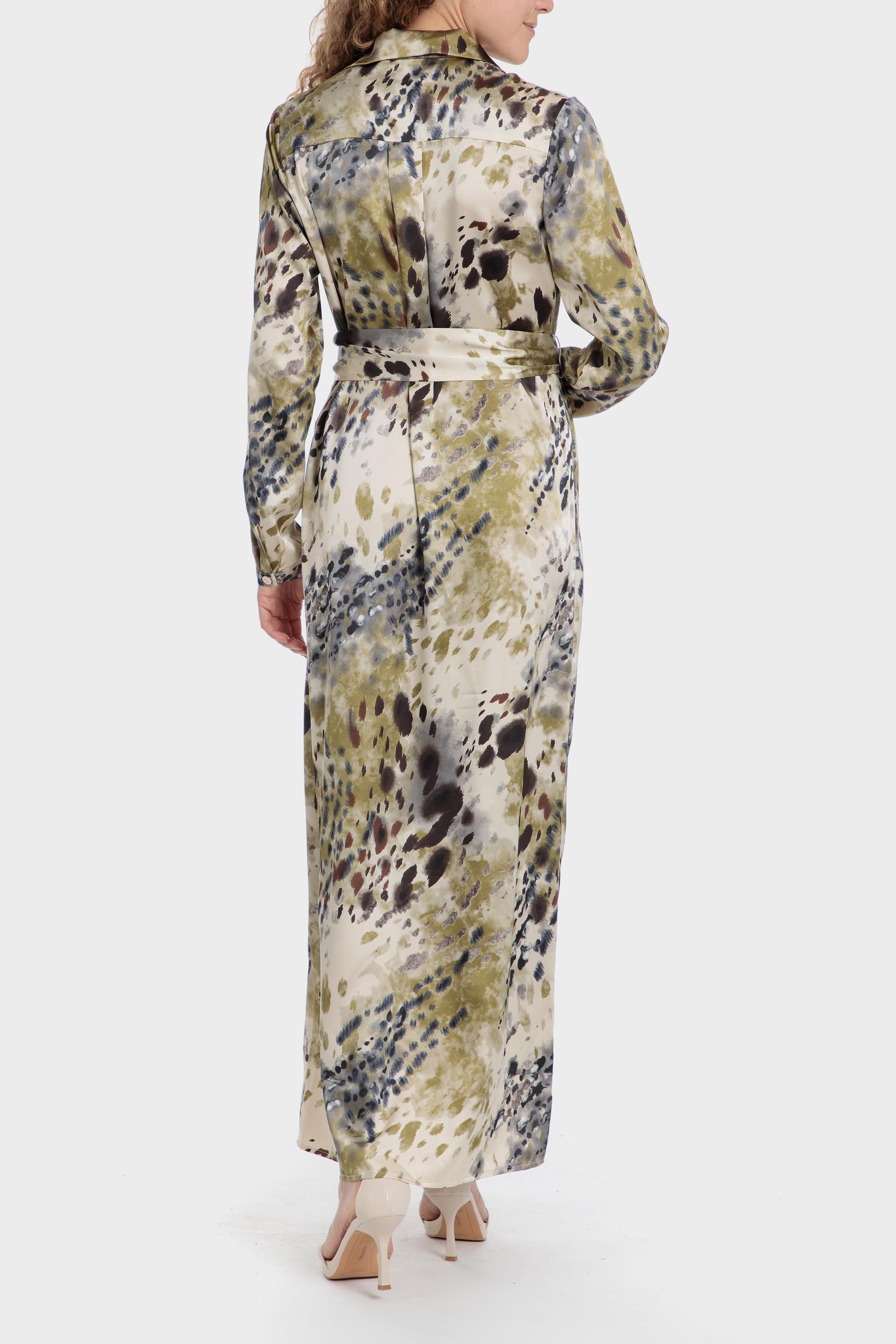 Multicolour Abstract Shirt Maxi Dress, , large image number 1