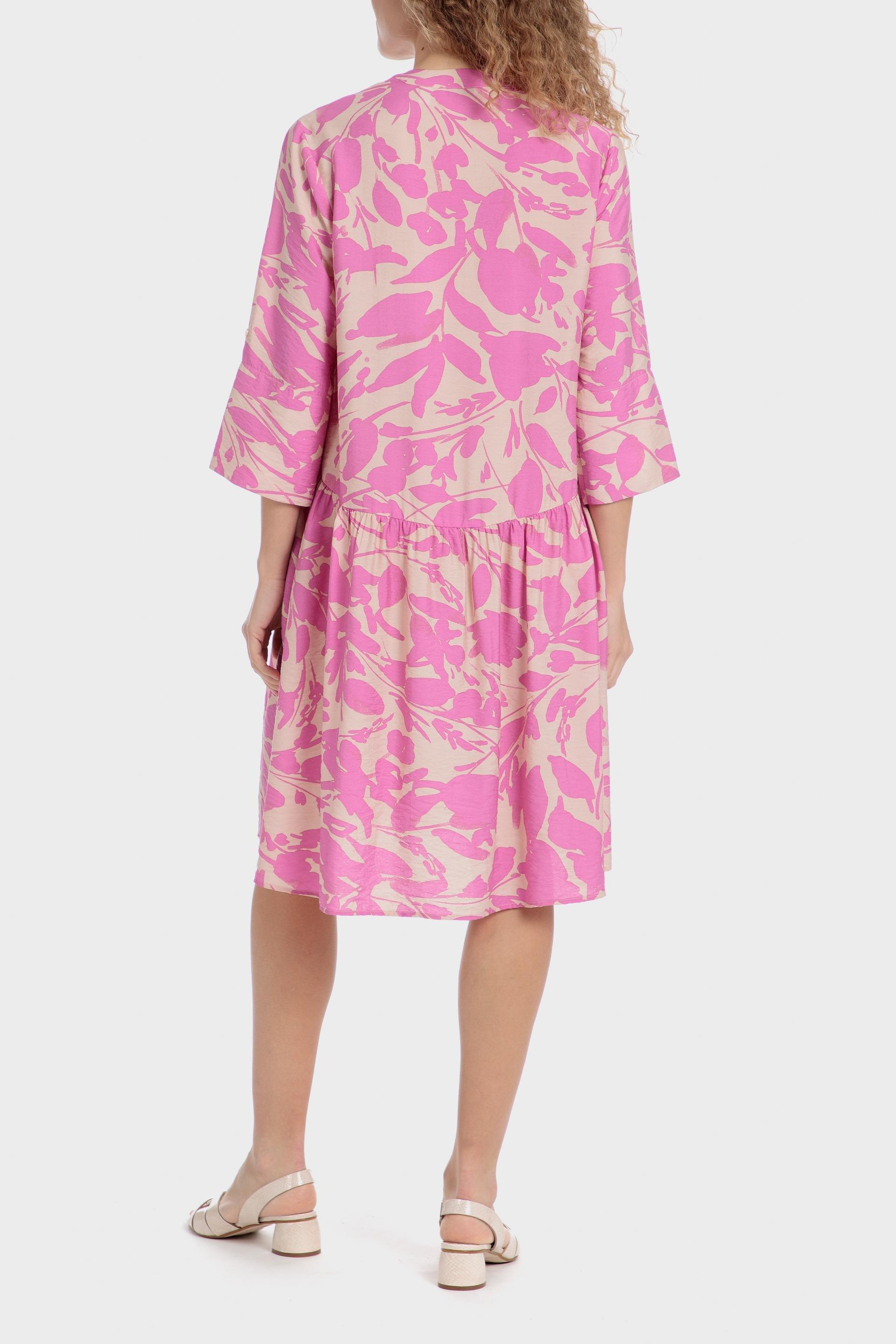 Pink Floral Bohemian Midi Dress, , large image number 1