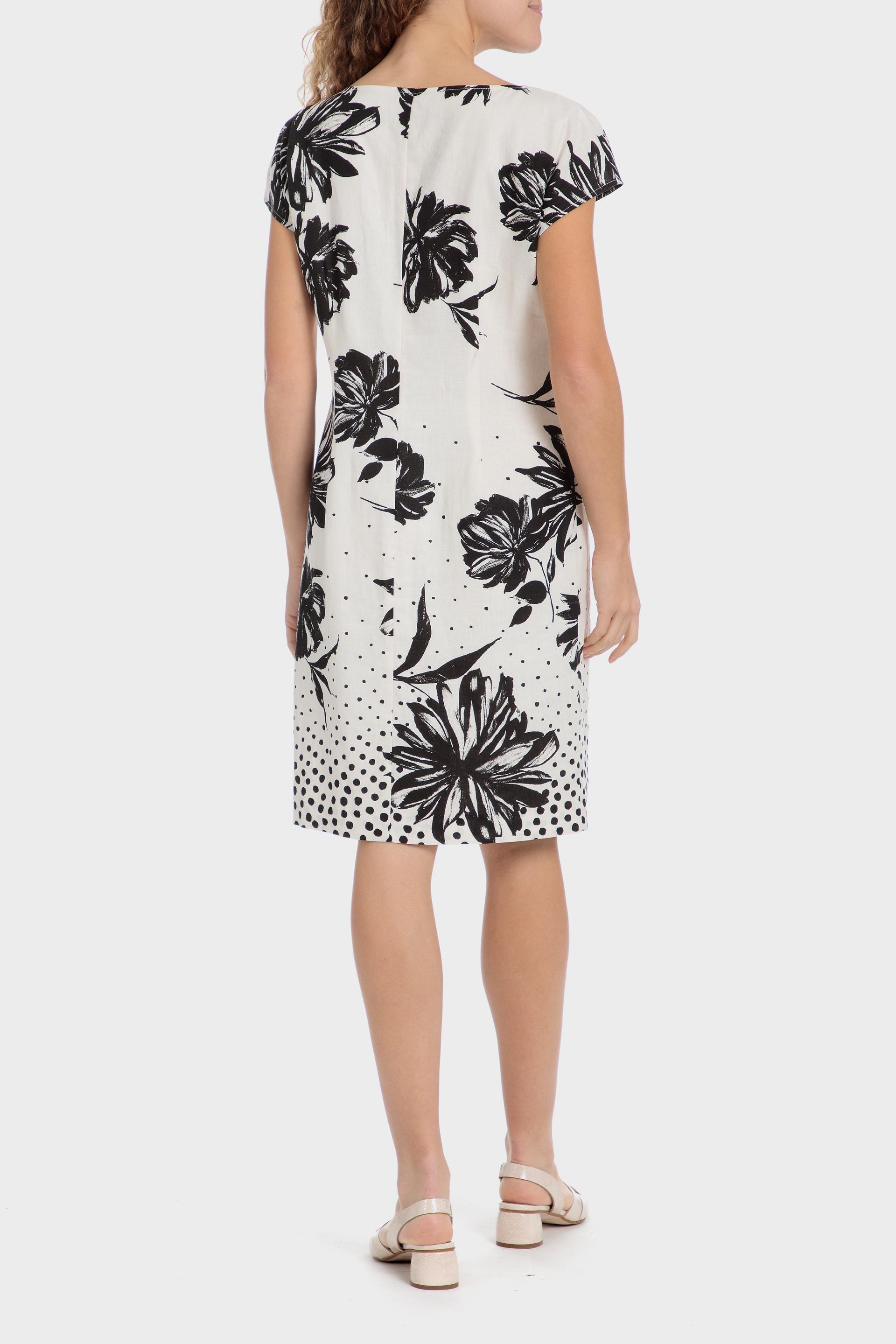 Black Floral Bohemian Midi Dress, , large image number 1