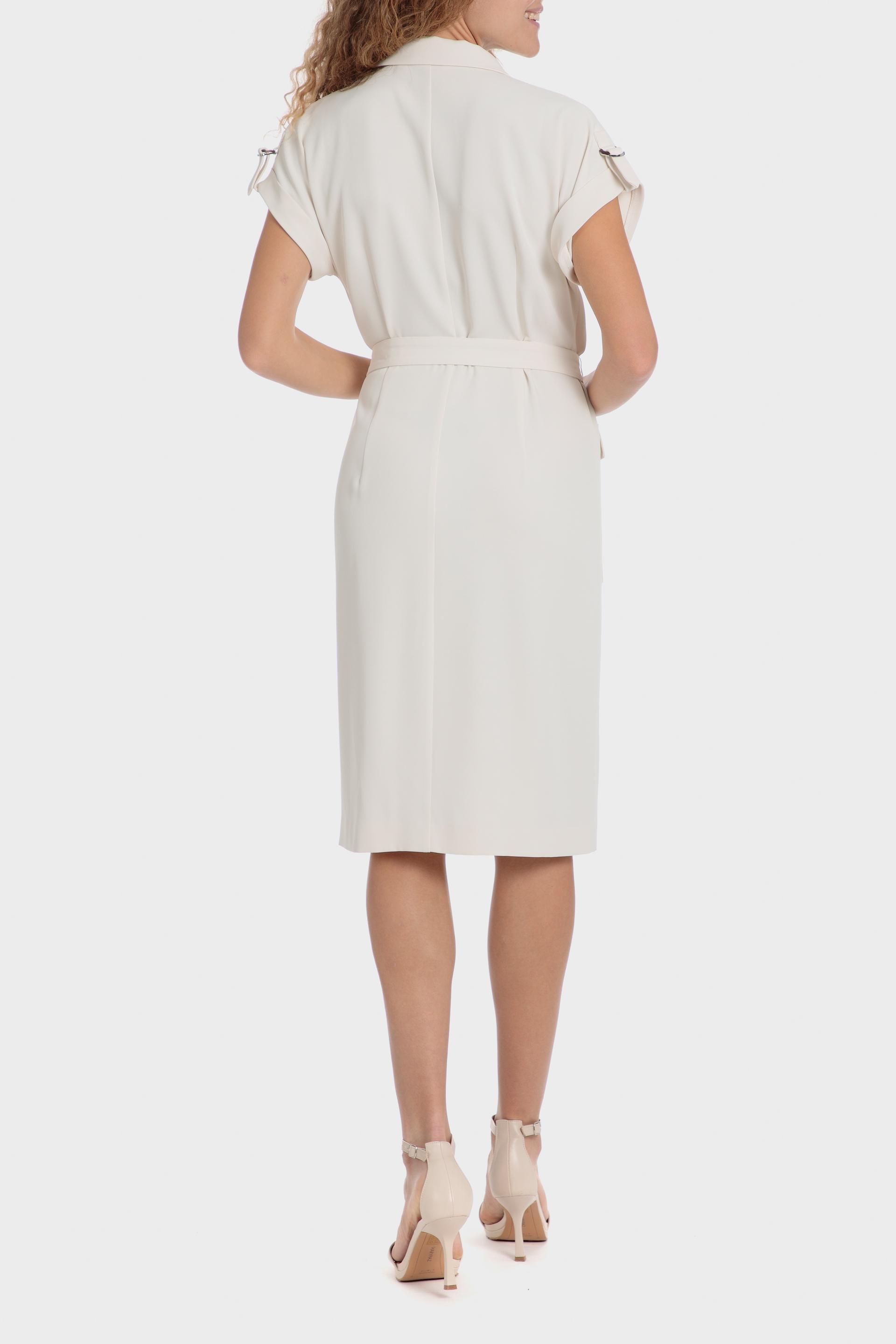Cream Belt Dress, , large image number 1