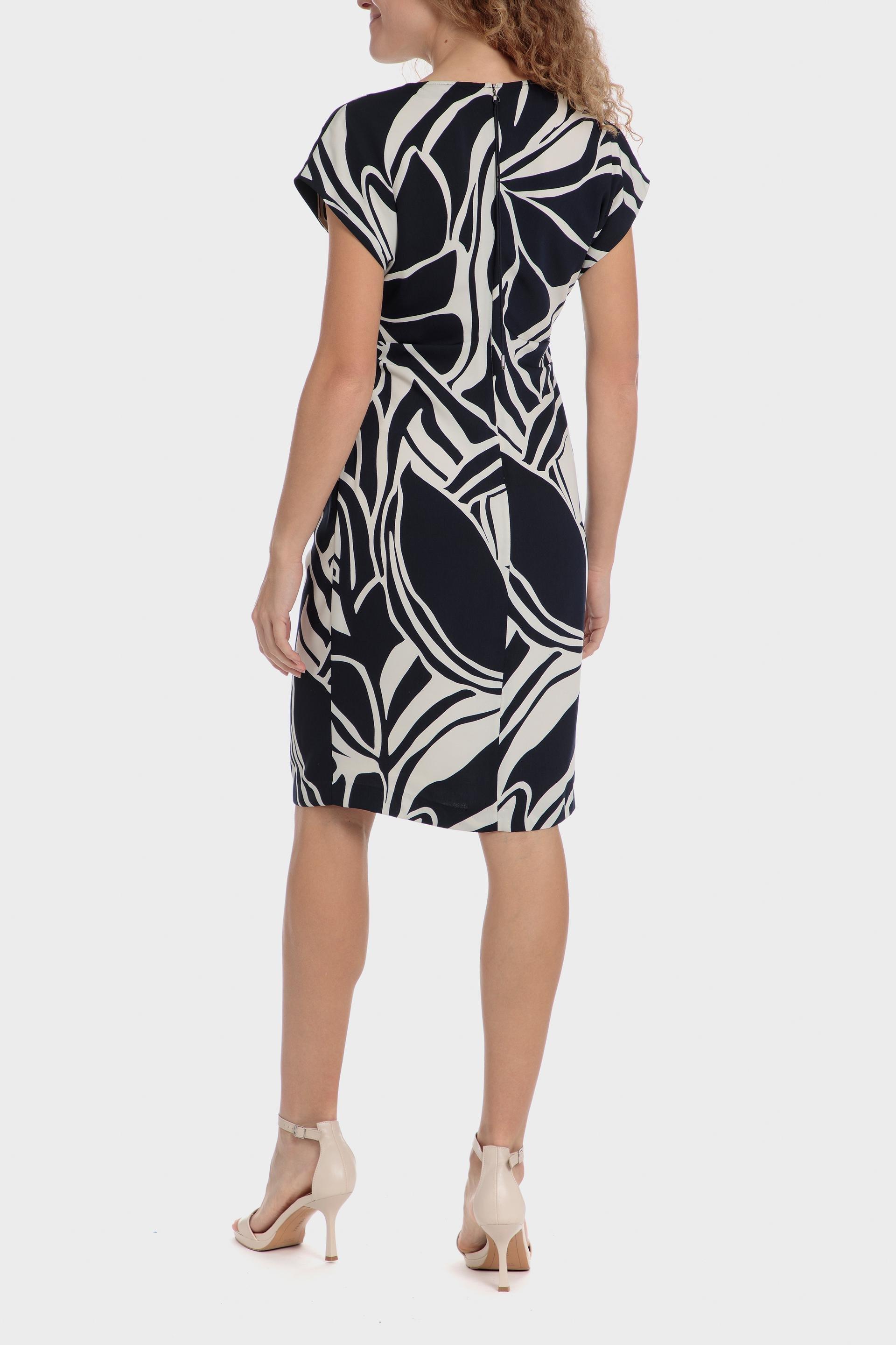 Navy Printed Dress, Blue Navy, medium