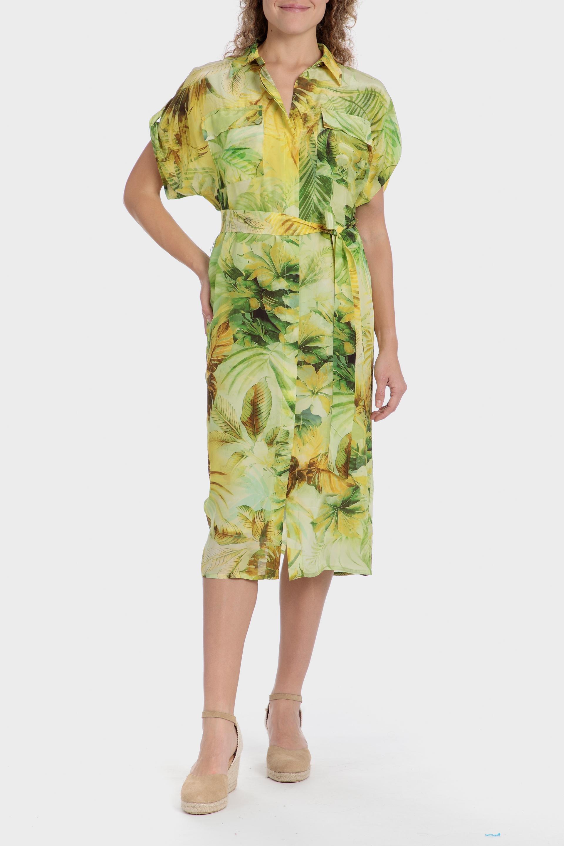 فستان بتصميم قميص بطبعة, 3701_168, medium