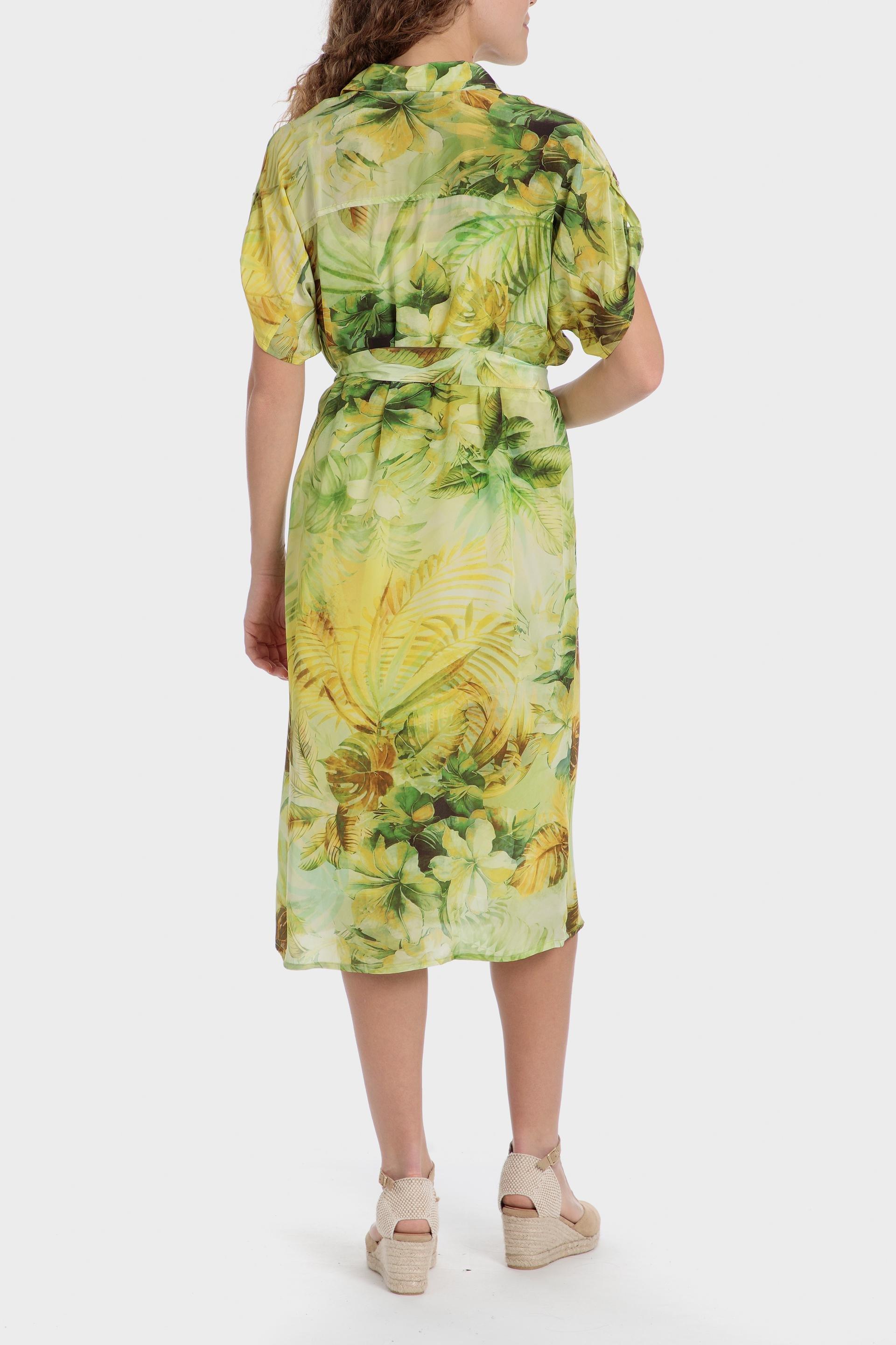 فستان بتصميم قميص بطبعة, 3701_168, medium