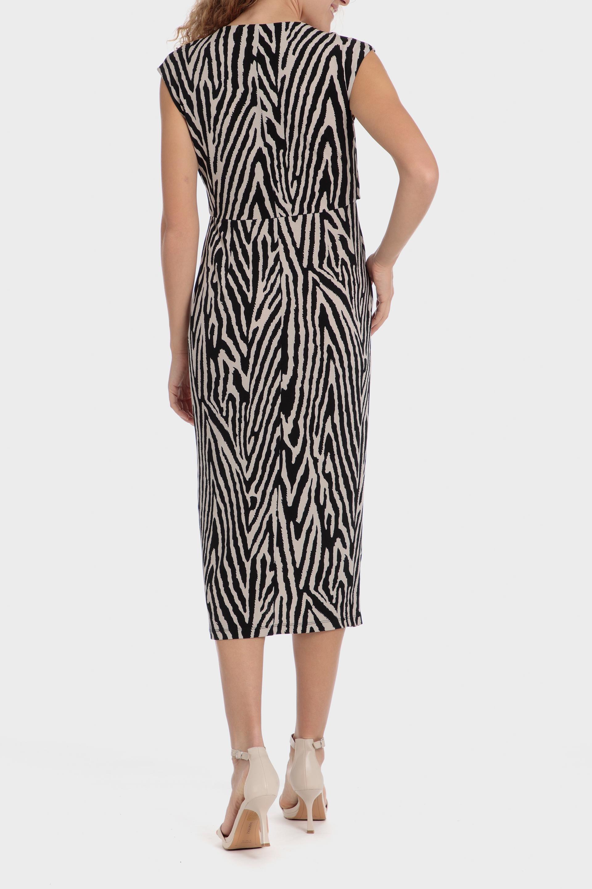 Black Printed Midi Dress, , large image number 2