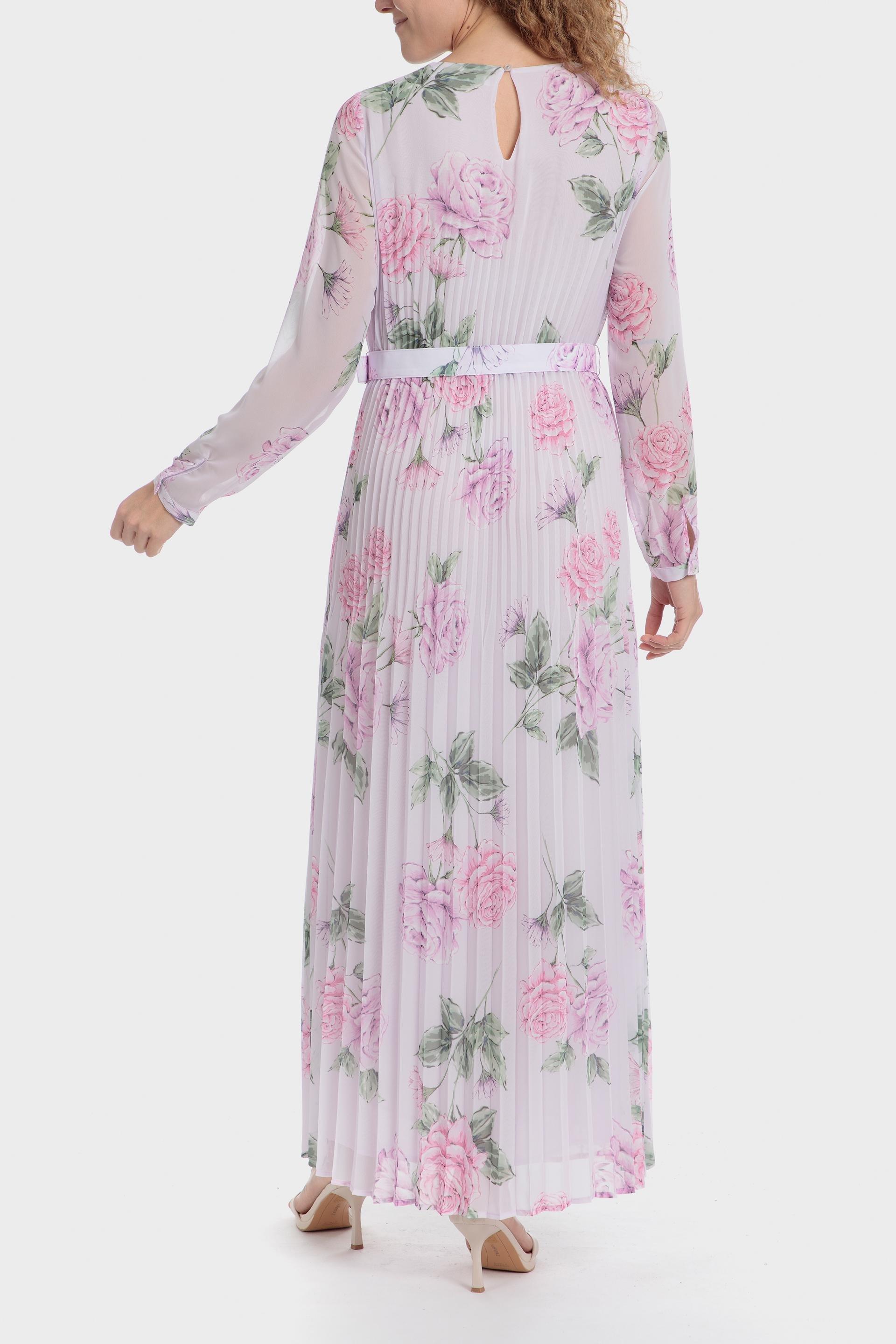 فستان بكسرات بنقشة زهور، وردي, Pink, medium