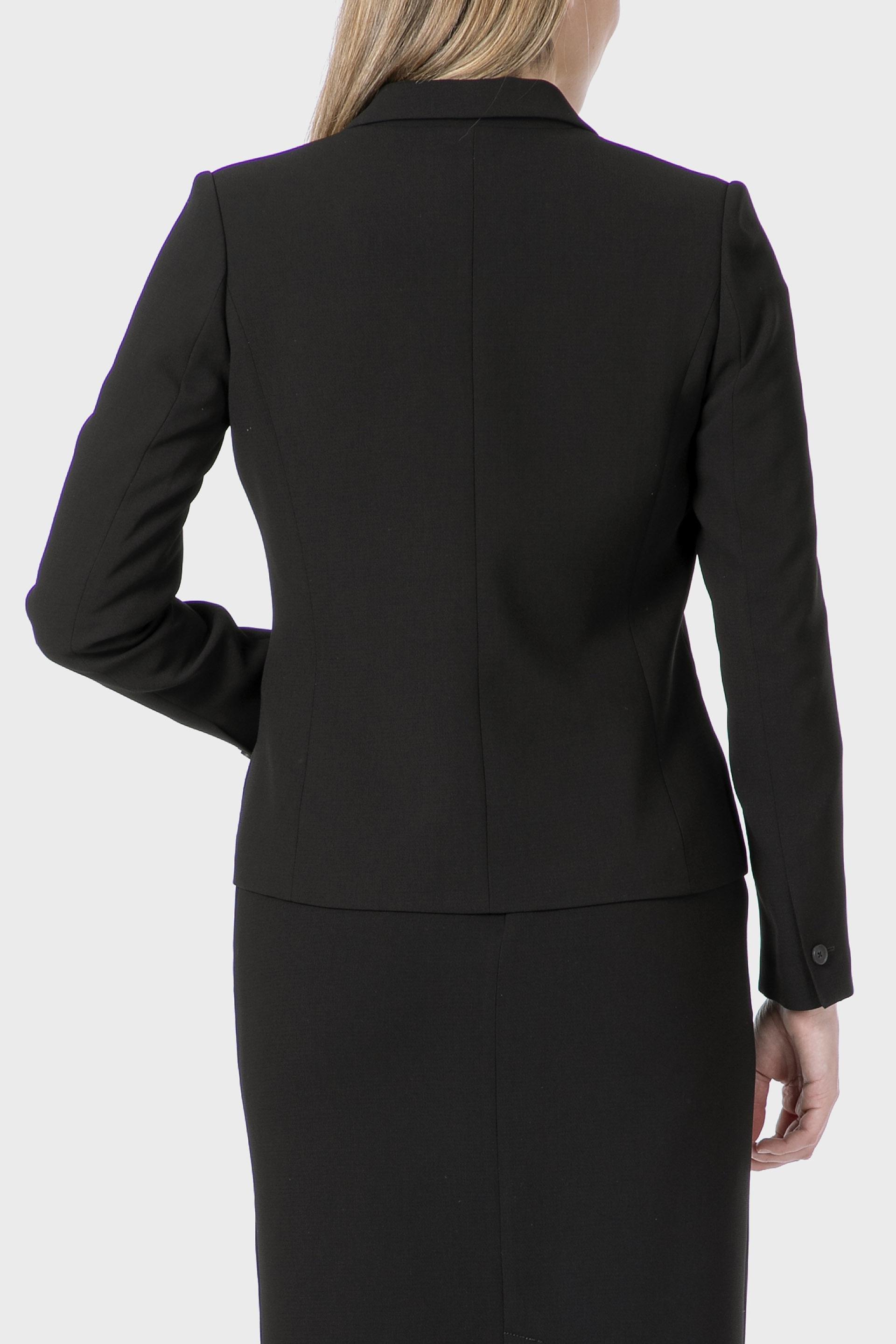 Black Crepe Blazer, Black, large image number 2