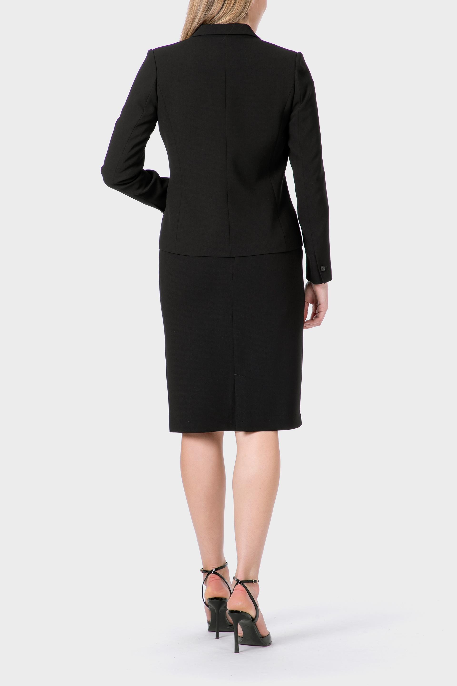 Black Crepe Blazer, Black, large image number 3