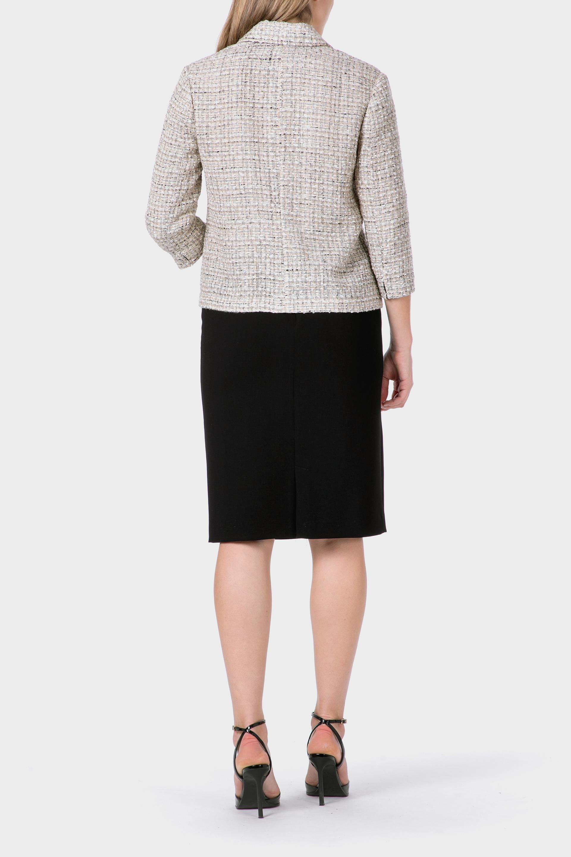 Cream Metallic Thread Jacket, White Off White, large image number 3