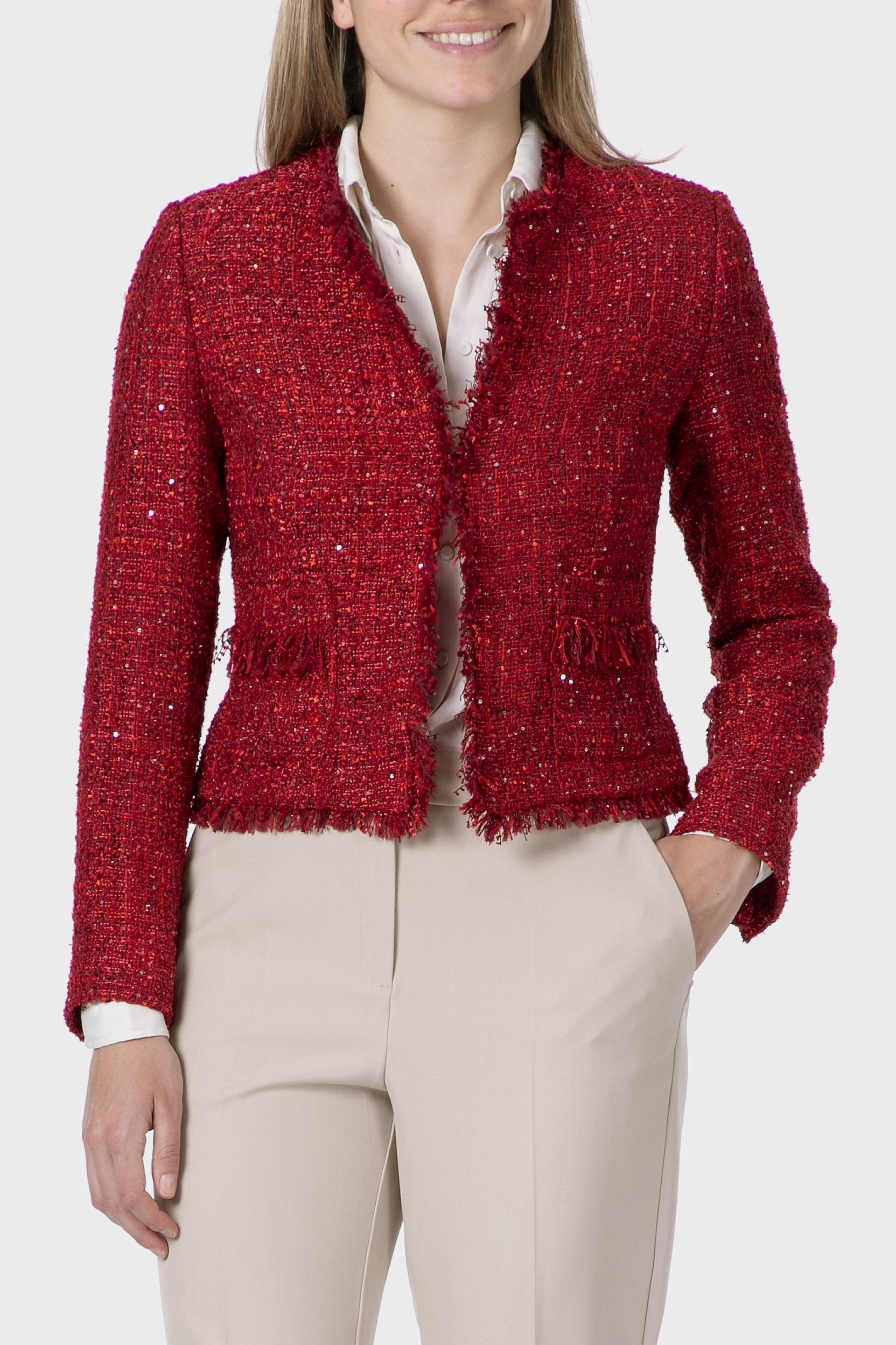 Red Sequins Blazer, 3701_103, large image number 1