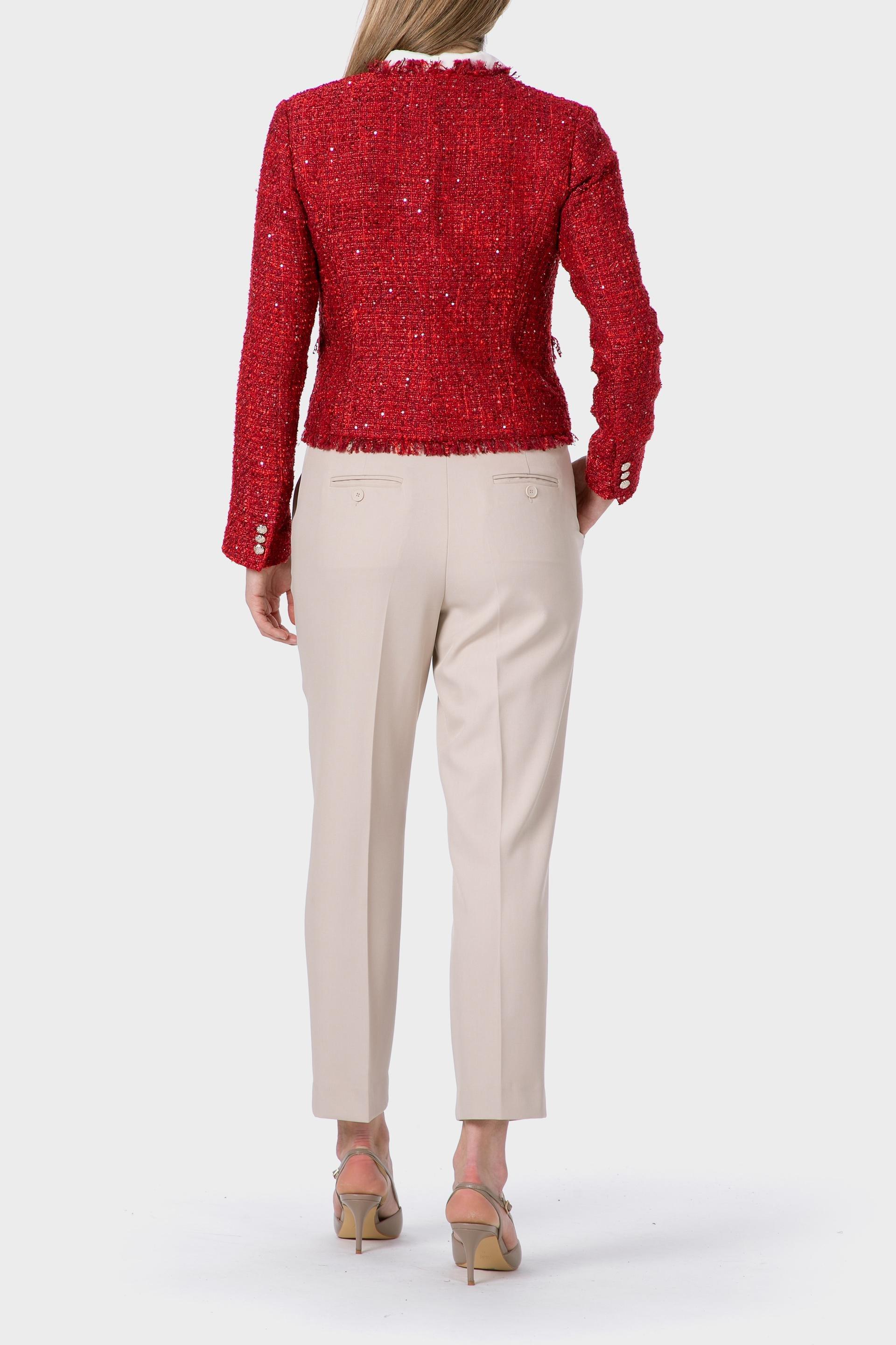 Red Sequins Blazer, 3701_103, large image number 4