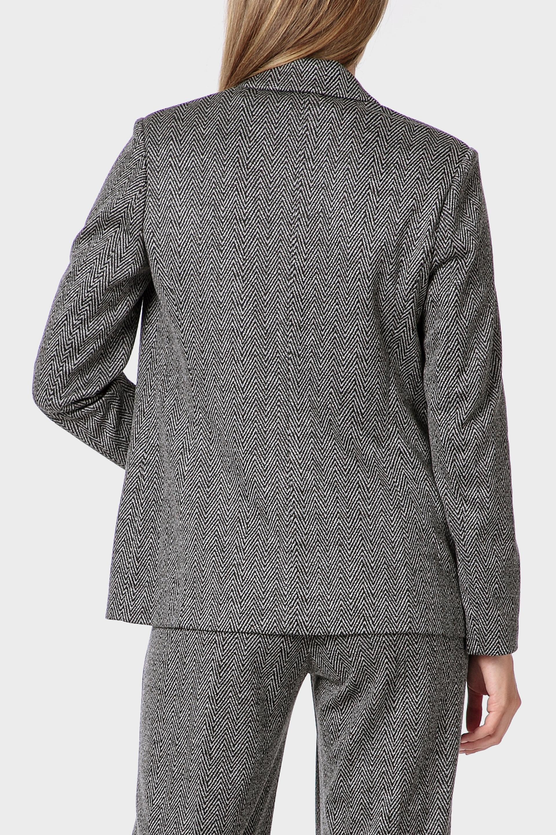 بليزر بنقشة خطوط متعرجة، رمادي, 3701_123, large image number 3