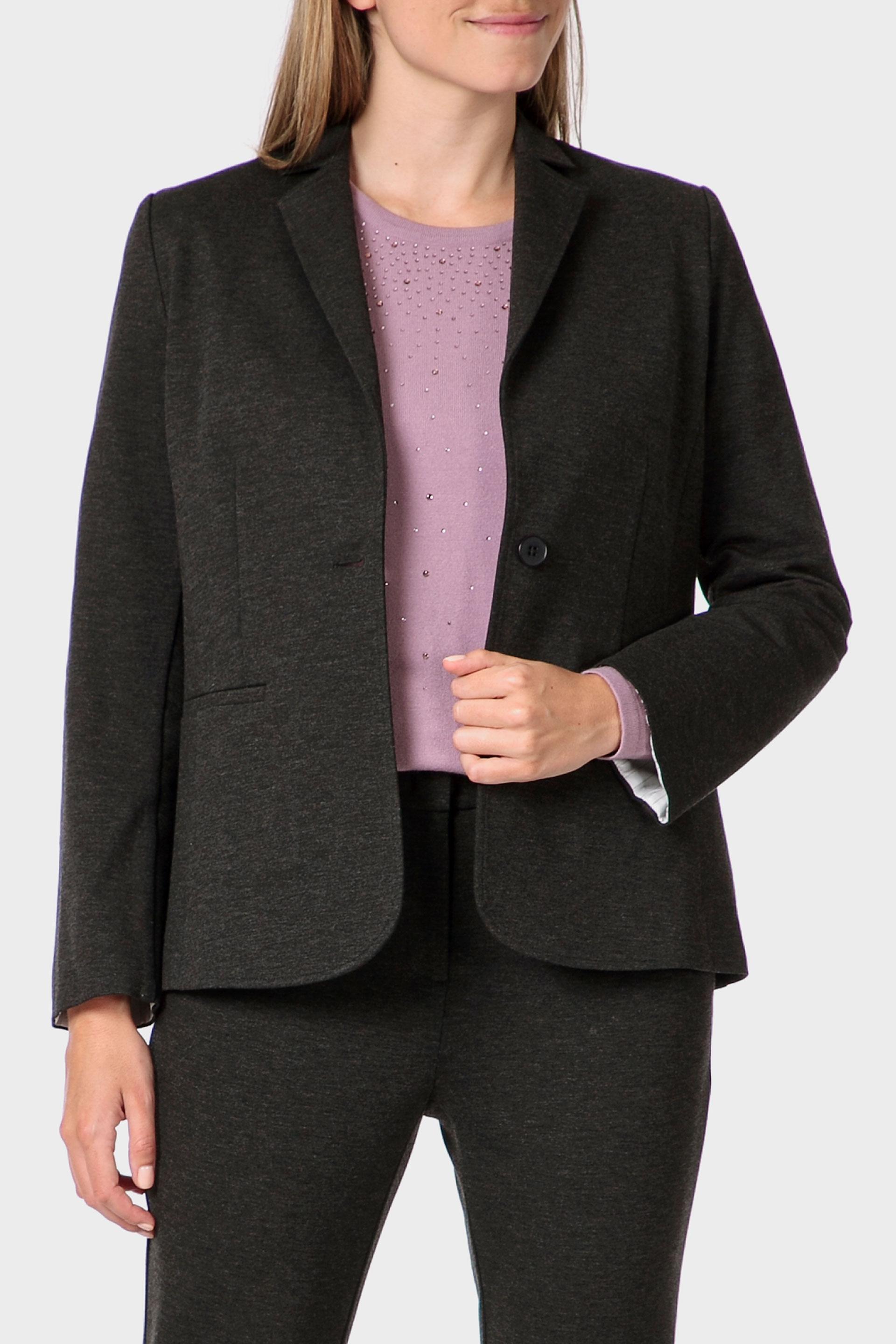 Grey Buttoned Blazer, 3701_123, medium