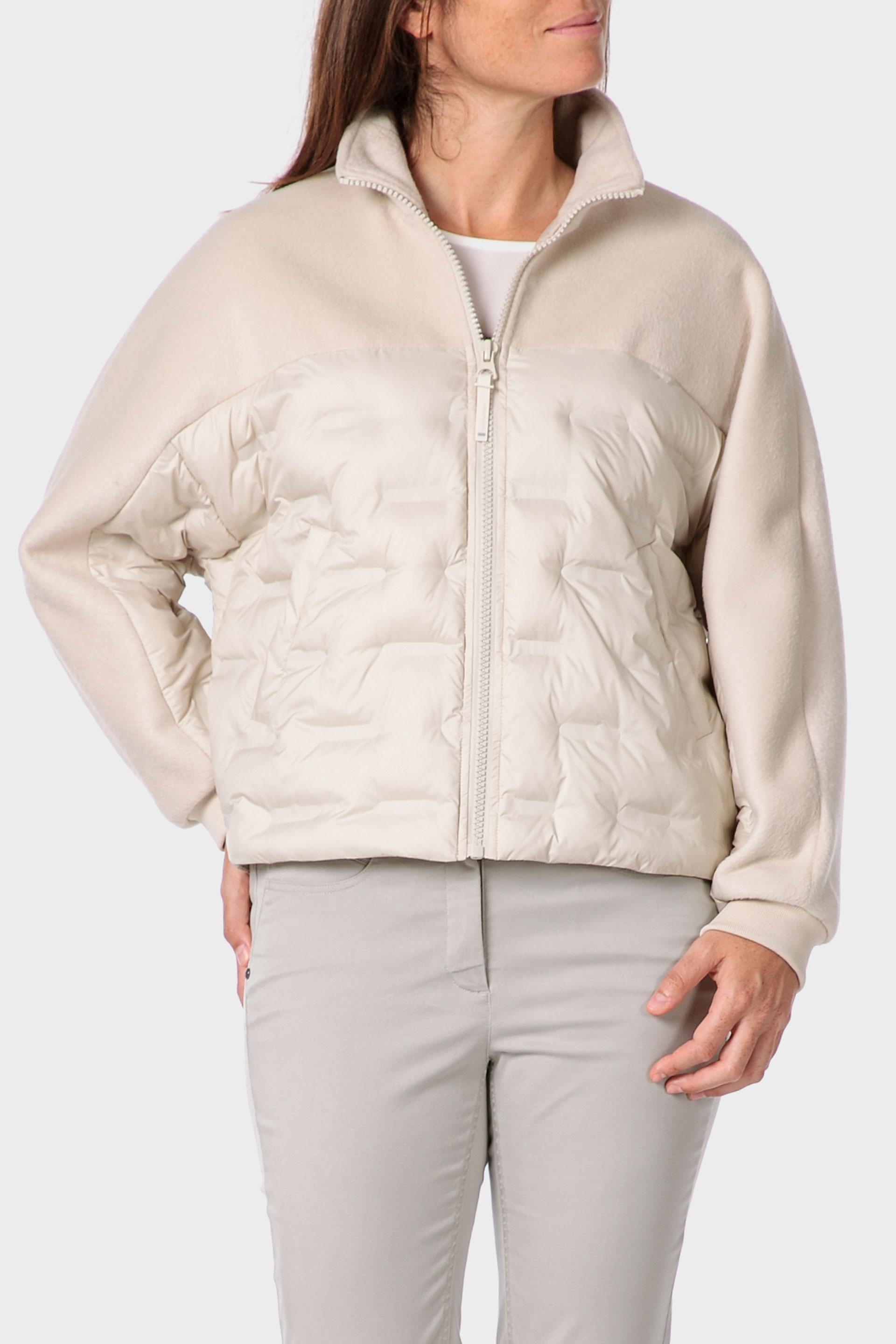 White Padded Jacket, Beige, large