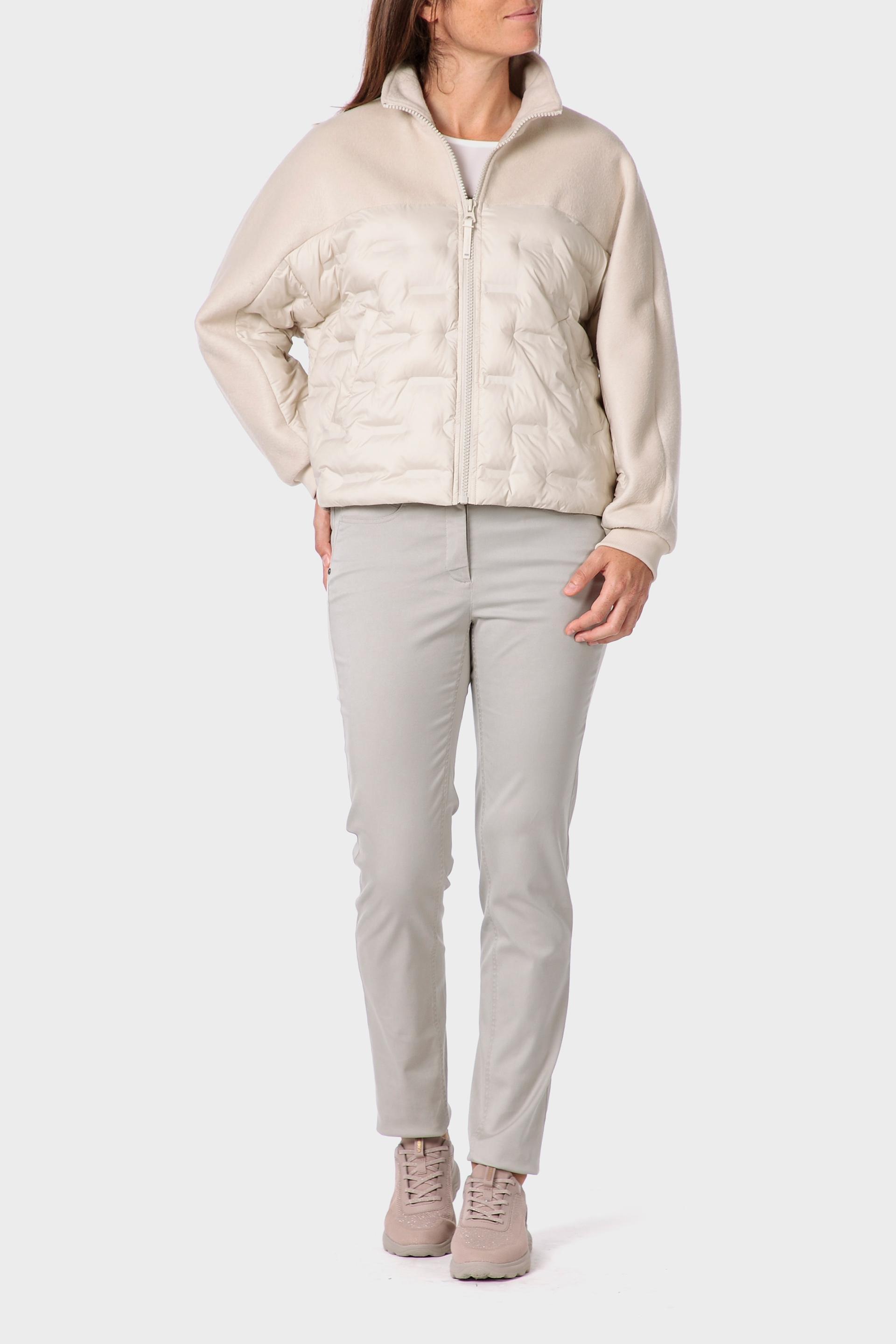 White Padded Jacket, Beige, large image number 1