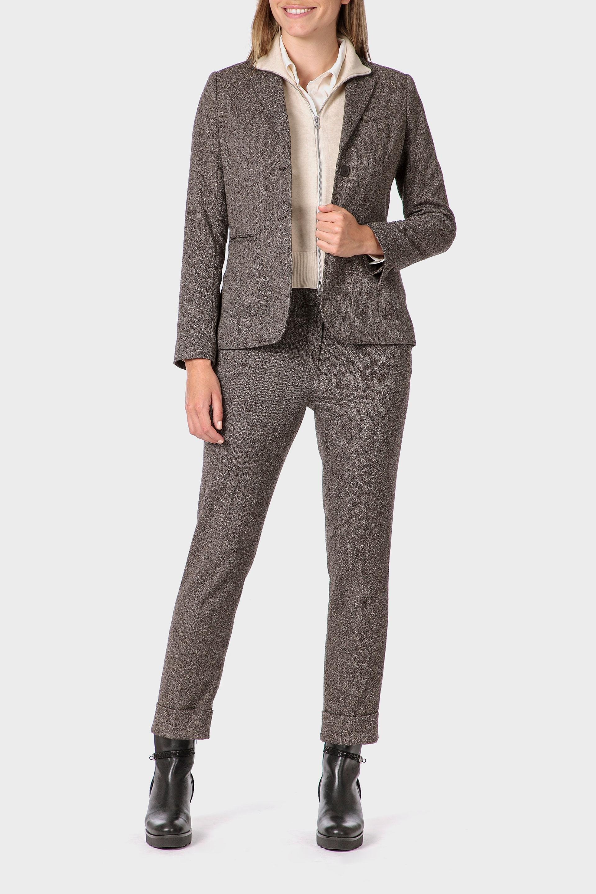 Grey Herringbone Blazer, 3701_113, large image number 1