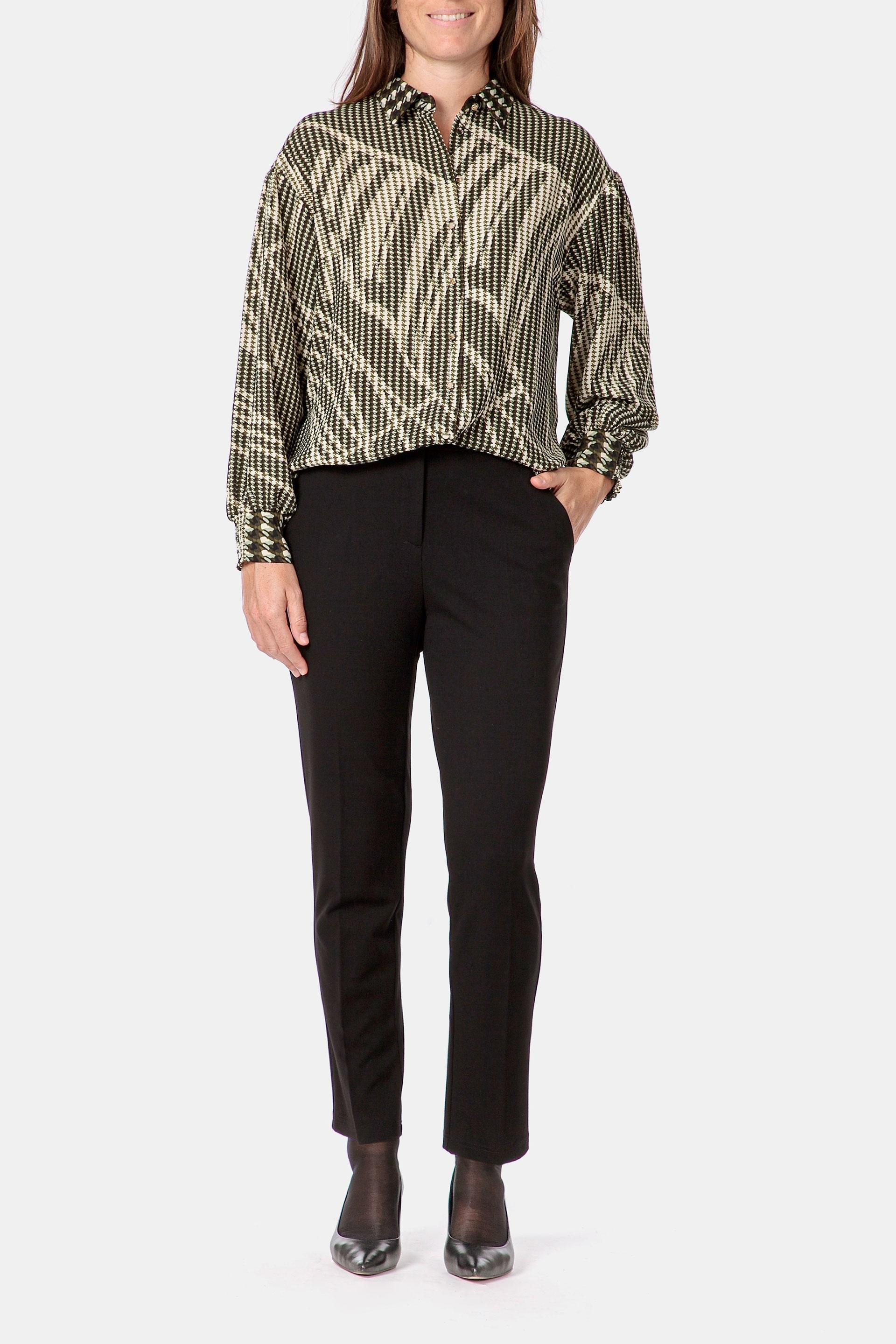 Green Houndstooth Shirt, Green Dark Khaki, large image number 1