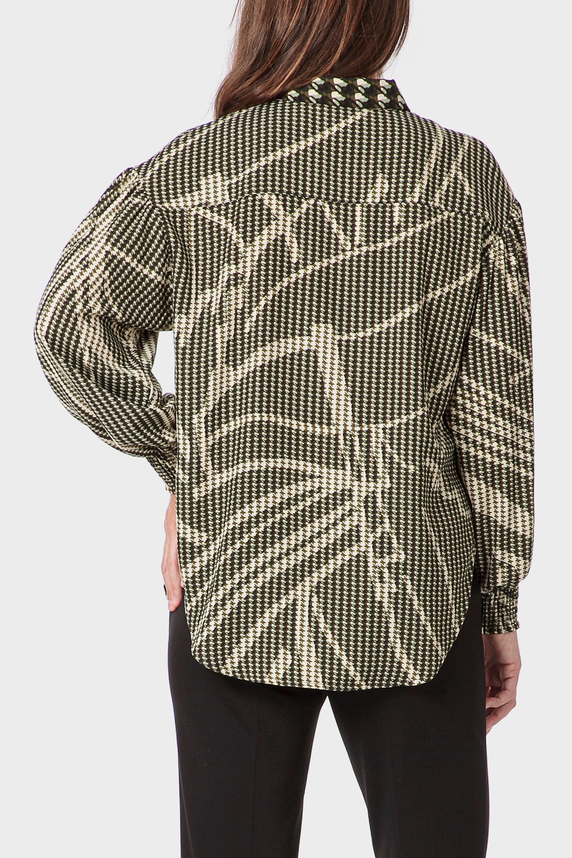 Green Houndstooth Shirt, Green Dark Khaki, large image number 2