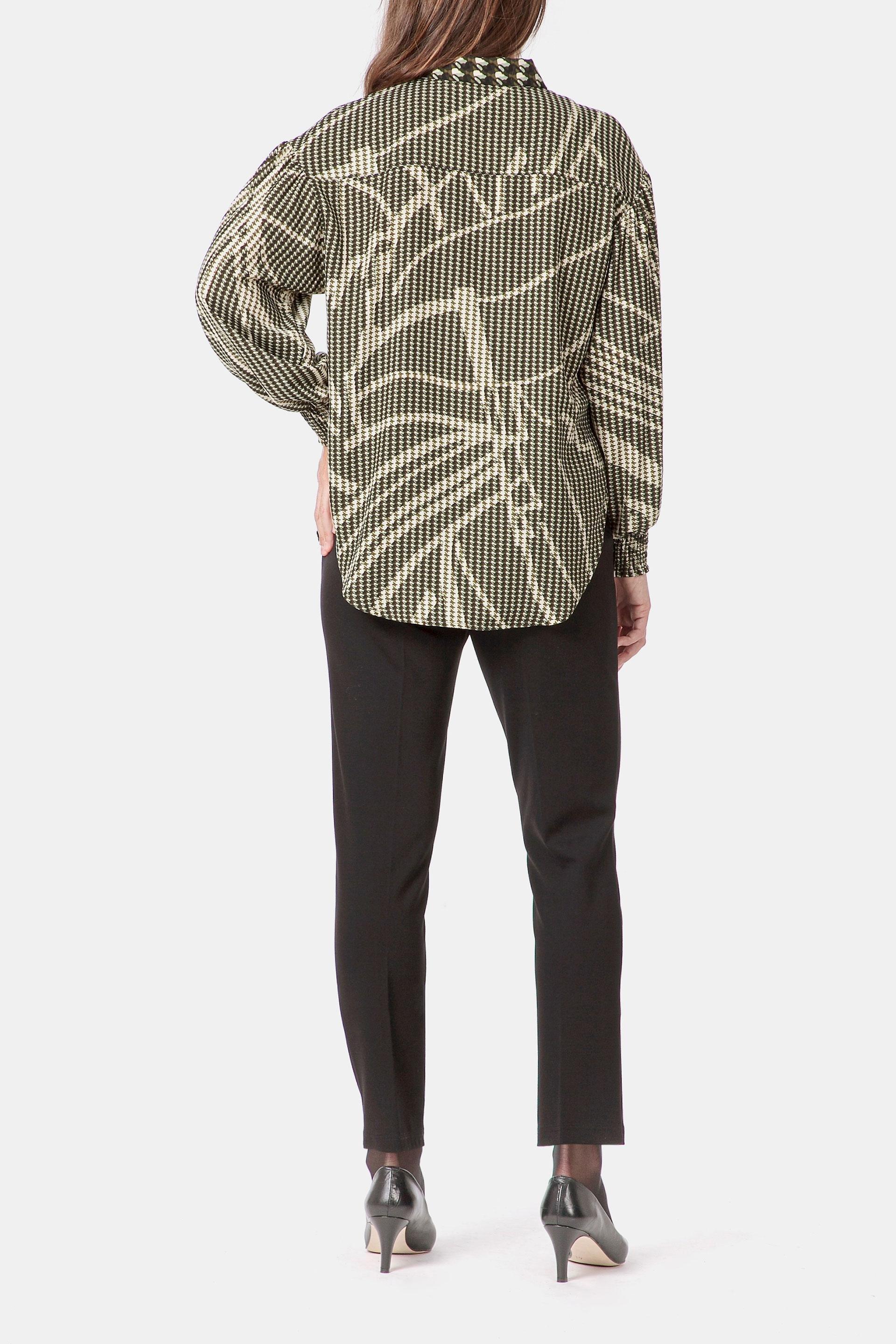 Green Houndstooth Shirt, Green Dark Khaki, large image number 3
