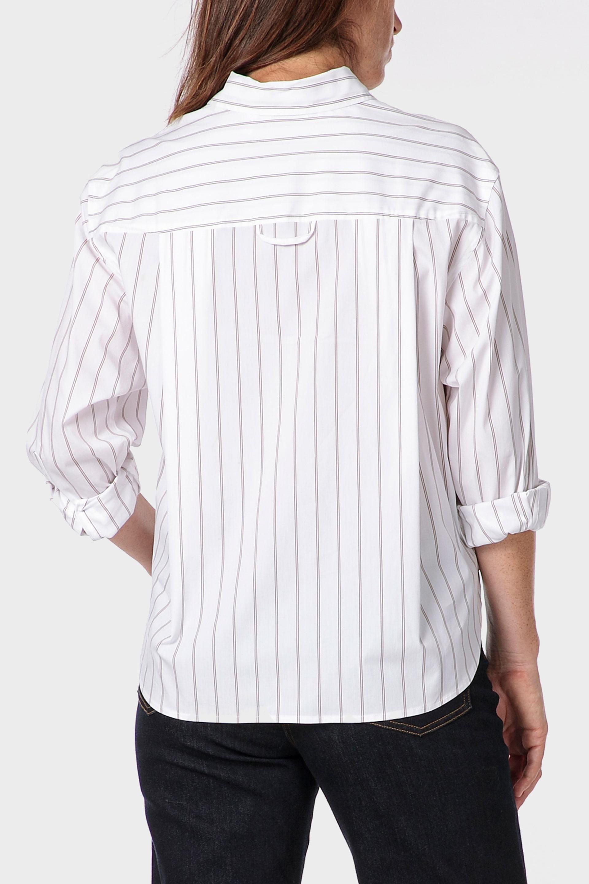White Striped Shirt, 3701_232, medium