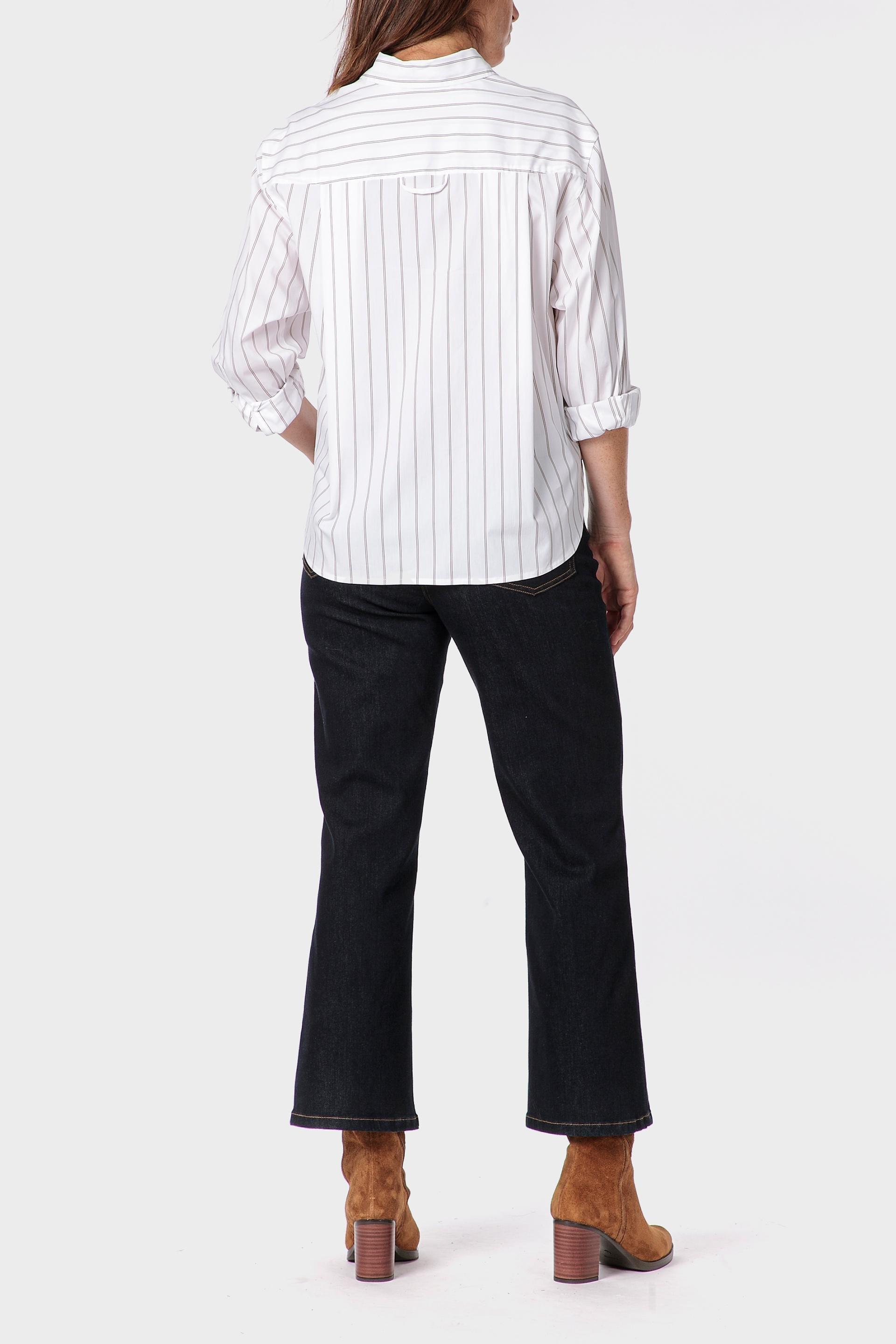 White Striped Shirt, 3701_232, large image number 3