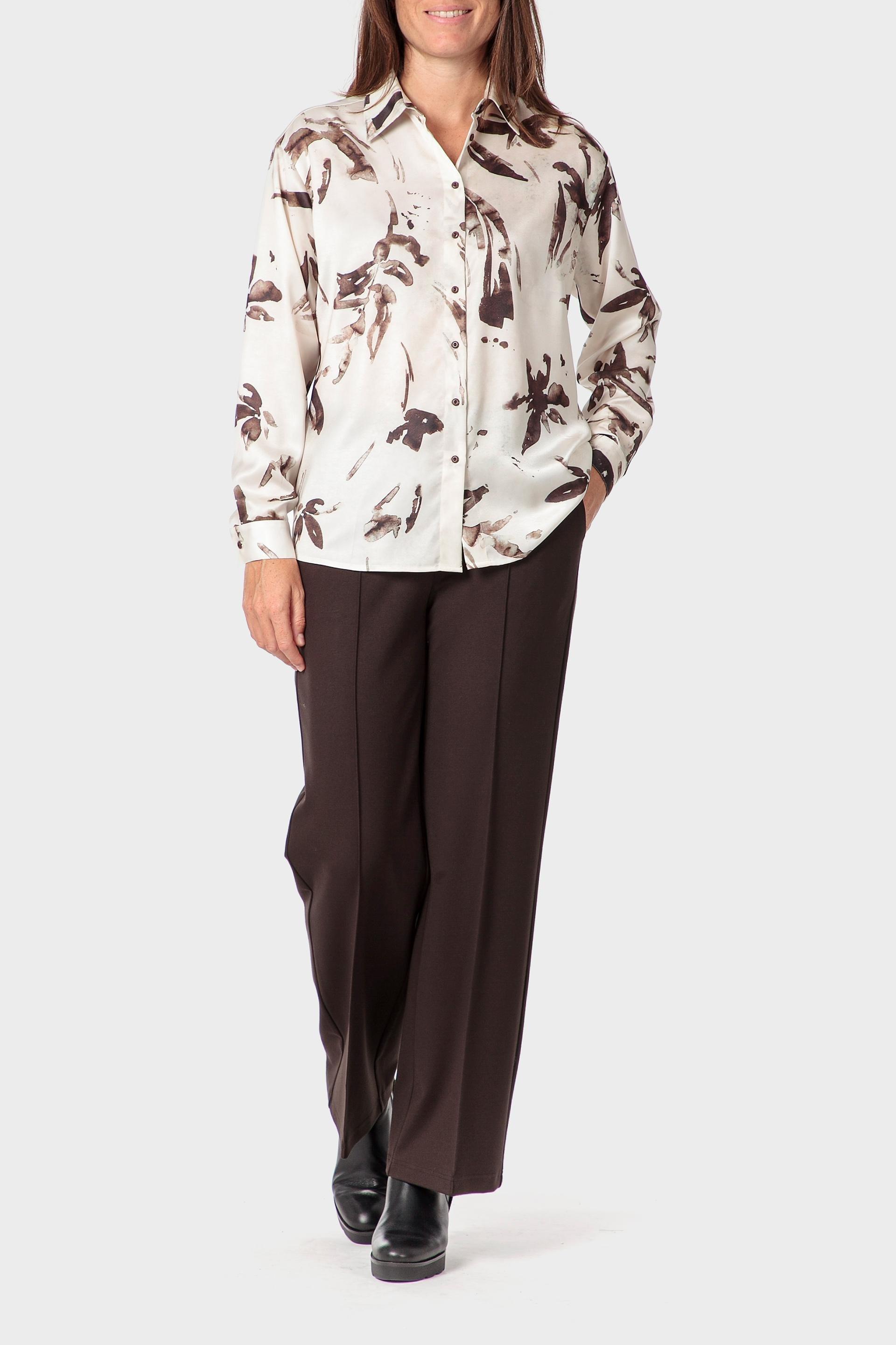 White Printed Shirt, Beige, large image number 2
