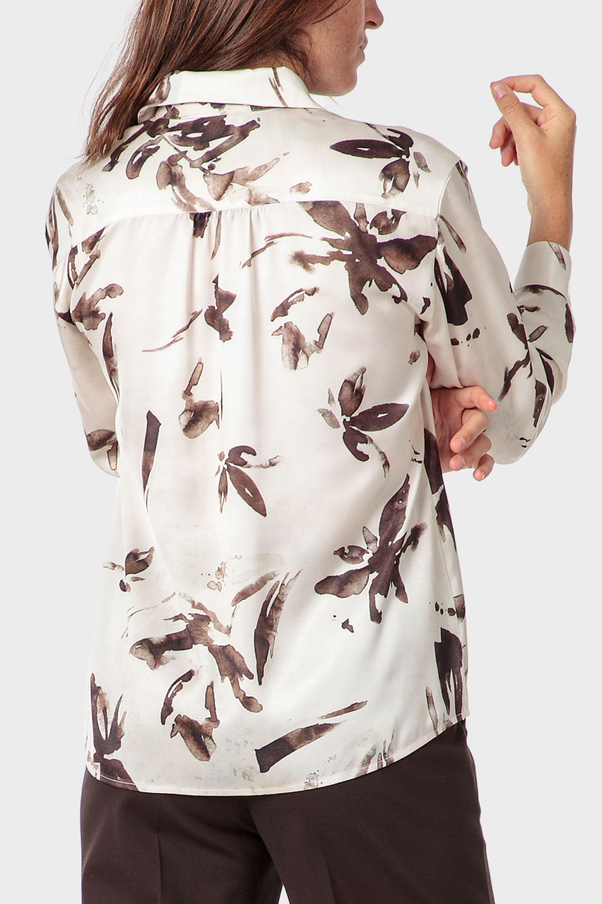 White Printed Shirt, Beige, large image number 3
