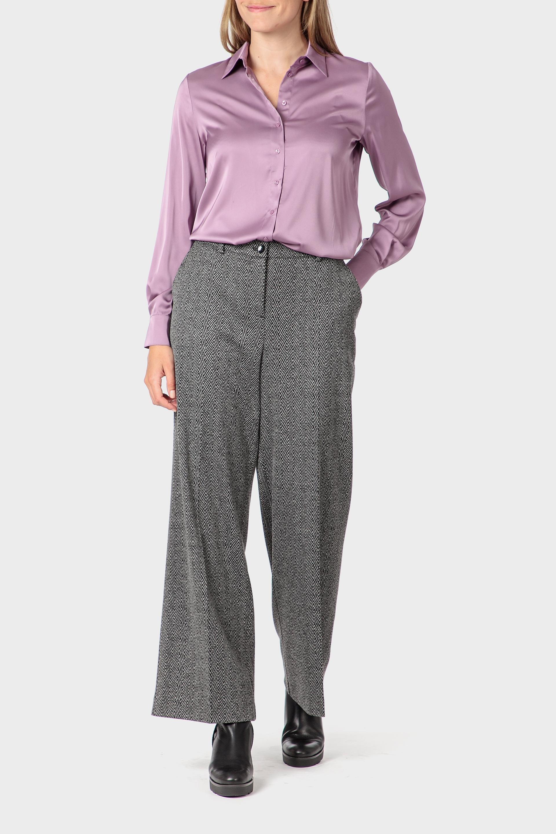 Purple Satin Shirt, Lillac Hydrangea, large image number 1
