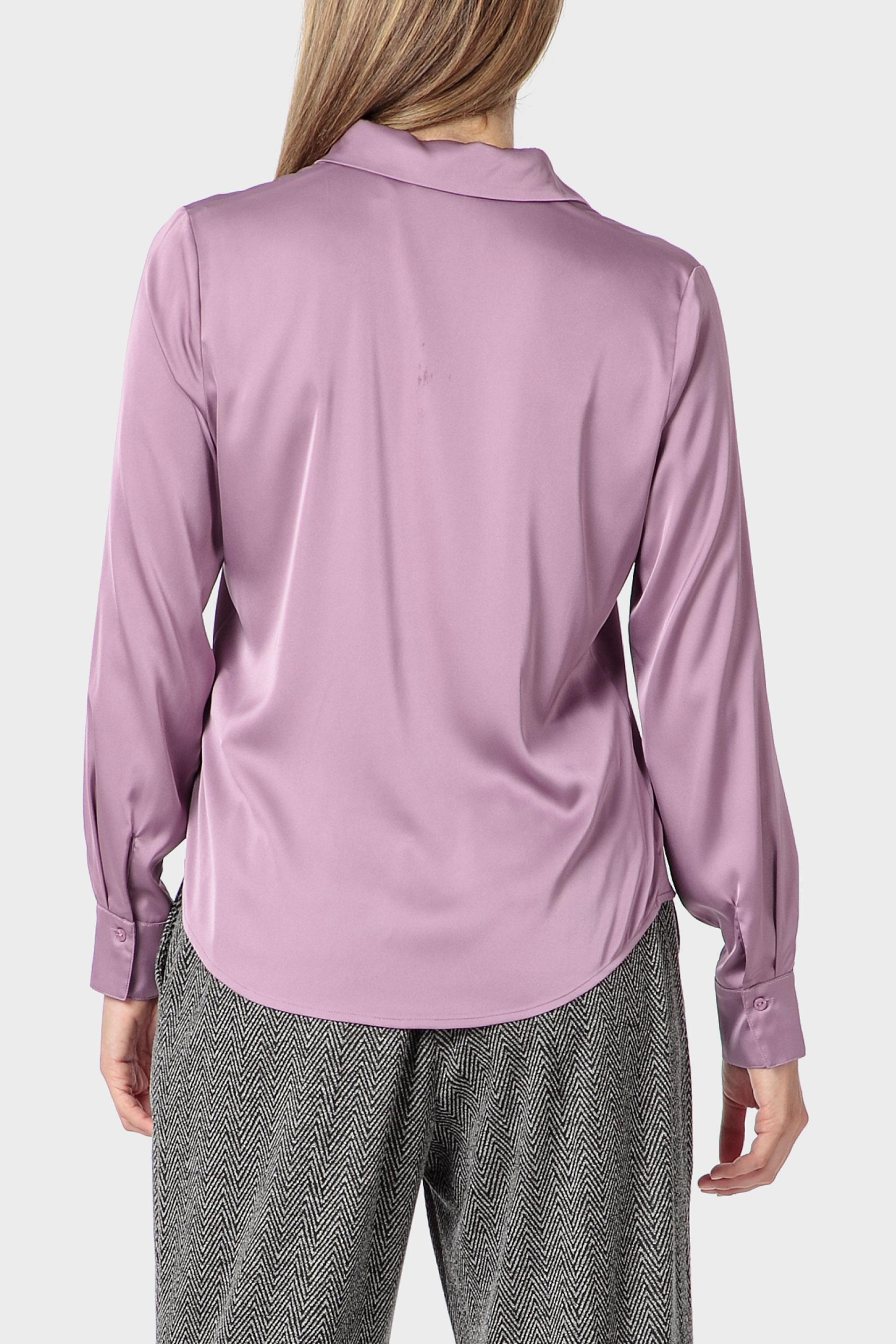 Purple Satin Shirt, Lillac Hydrangea, medium