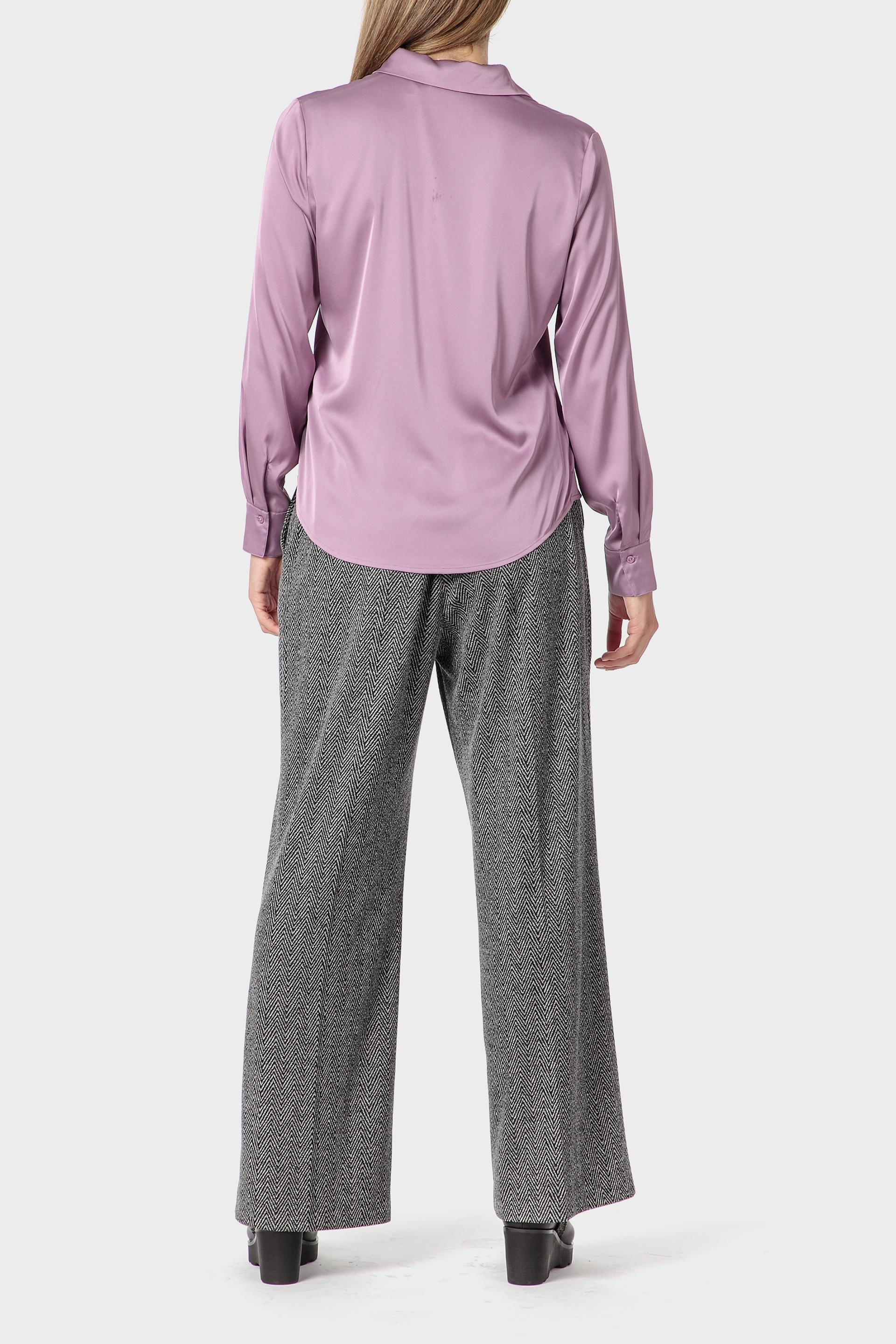 Purple Satin Shirt, Lillac Hydrangea, large image number 3