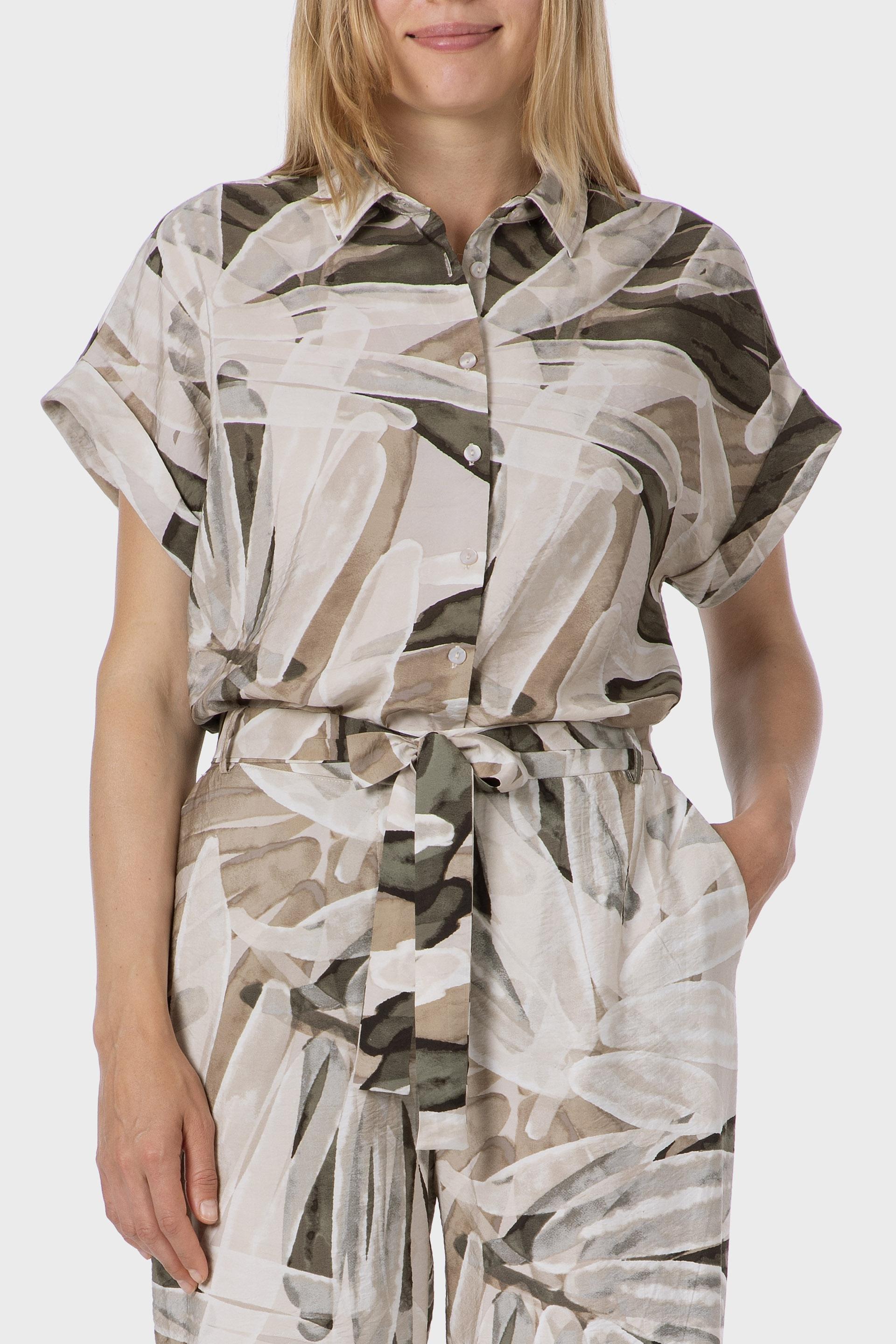 Khaki Printed Shirt, 3701_155, medium