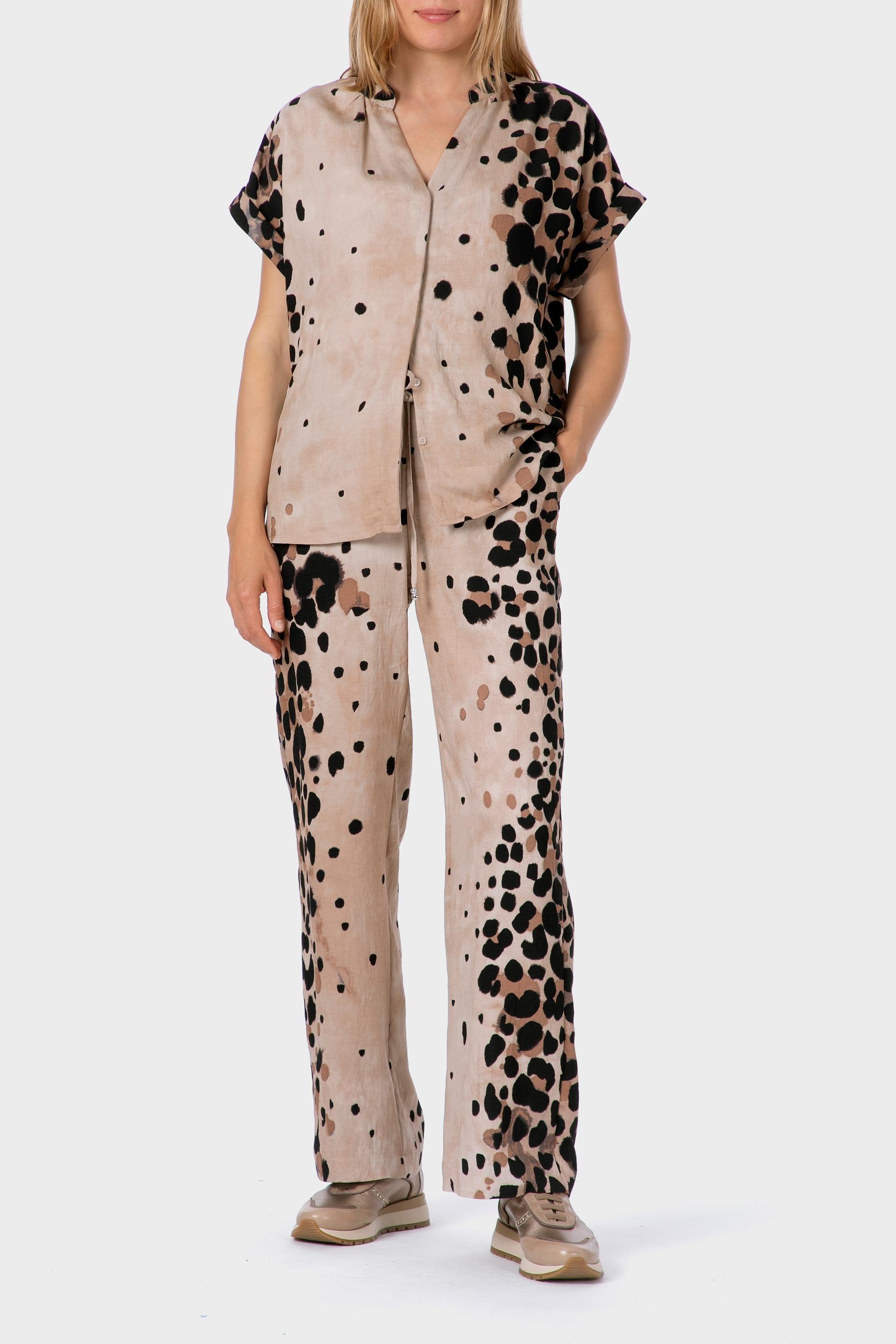 Beige Animal Print Shirt, 3701_113, medium