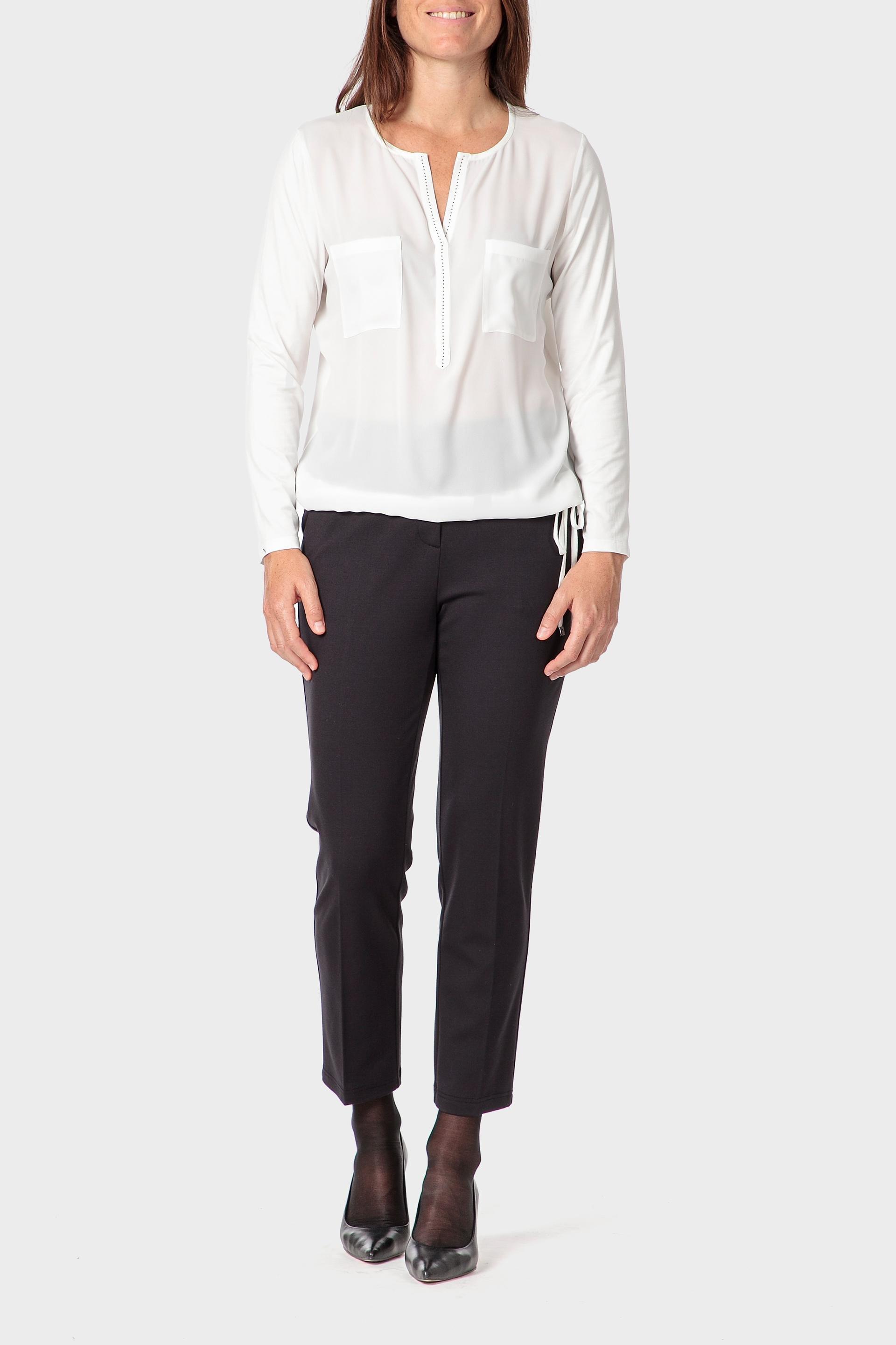 بلوزة بجيوب، أبيض, Beige Talc, medium