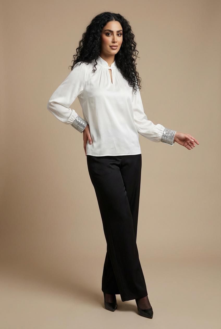 White Fancy Blouse, 3701_232, large image number 3