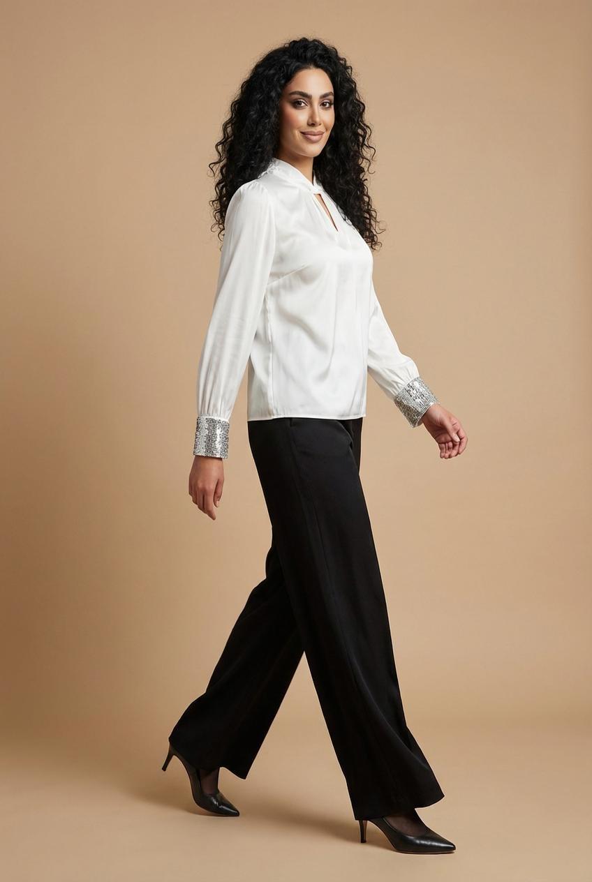 White Fancy Blouse, 3701_232, large image number 6