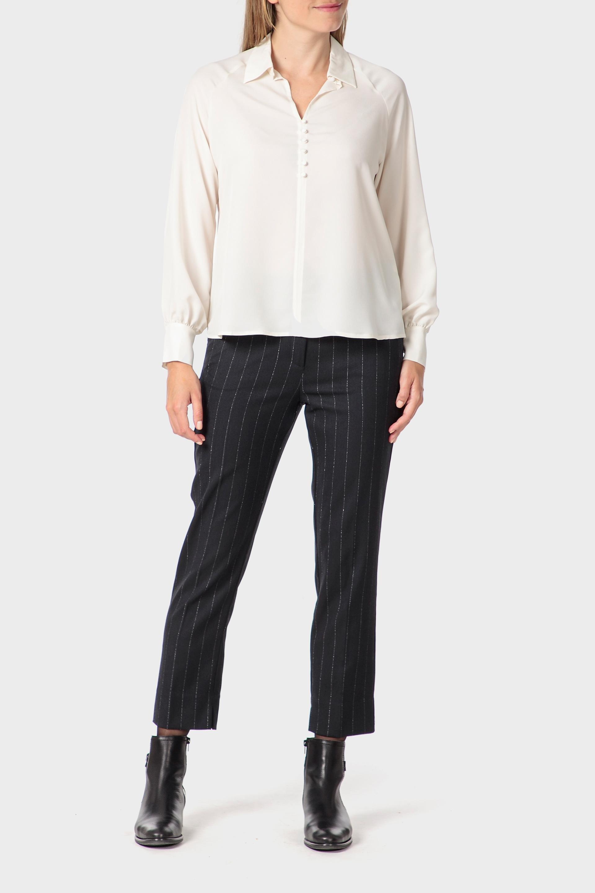 بلوزة بقصة ضيقة، بيج, White Off White, large image number 1
