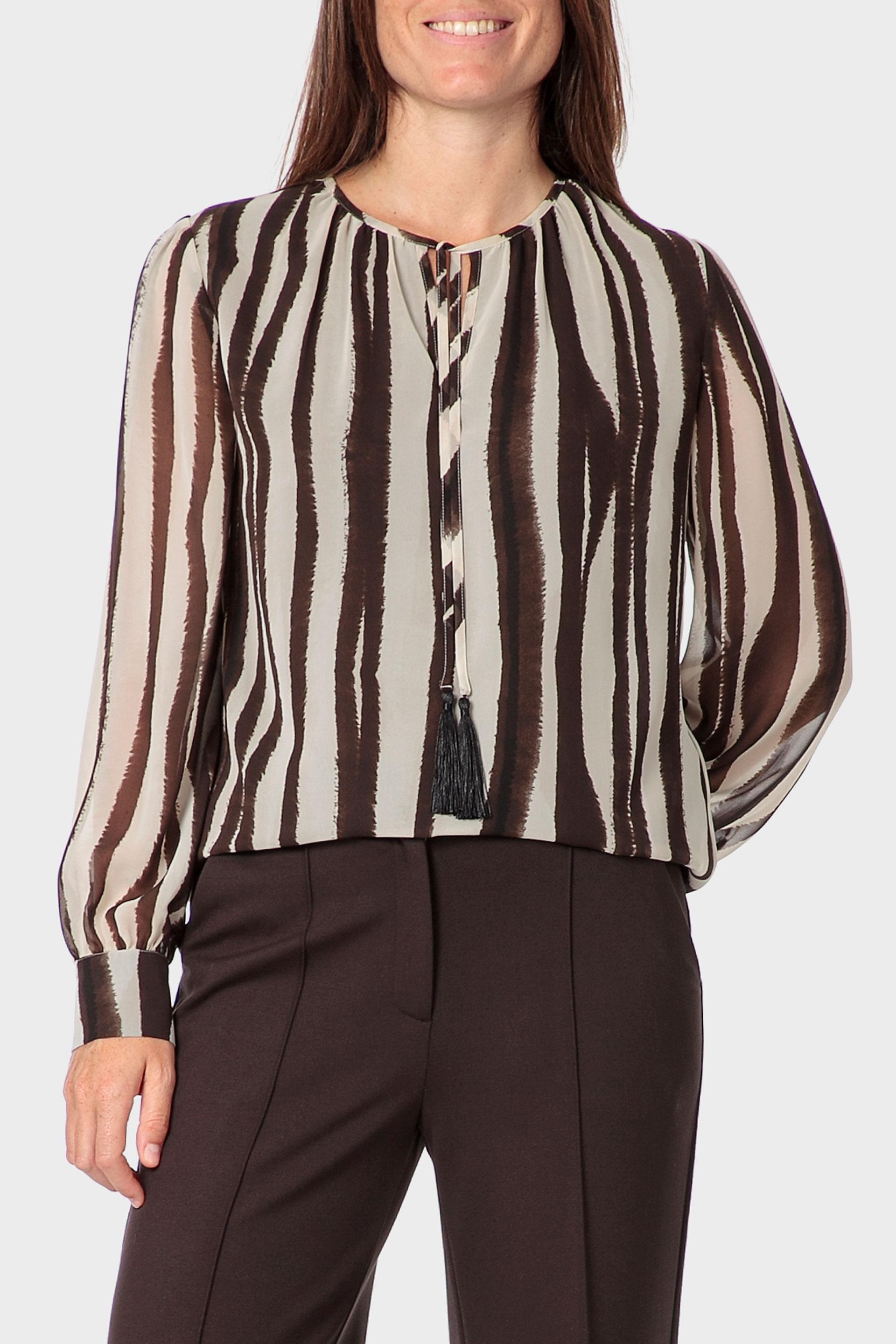 Multicour Printed Blouse, Beige, medium