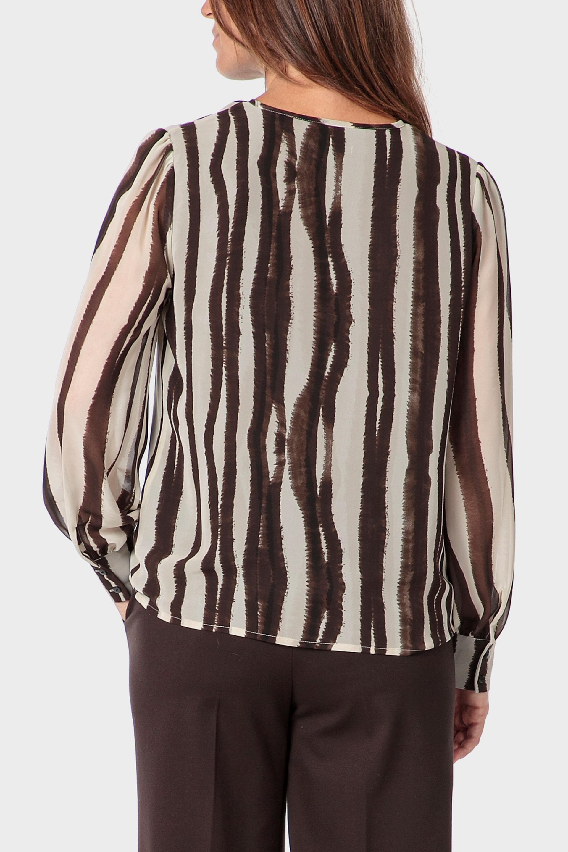 Multicour Printed Blouse, Beige, medium