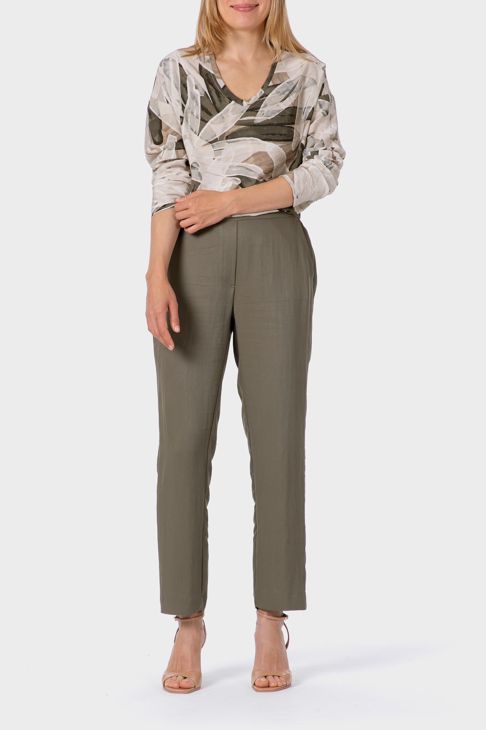 بلوزة بطبعة، كاكي, 3701_155, large image number 1